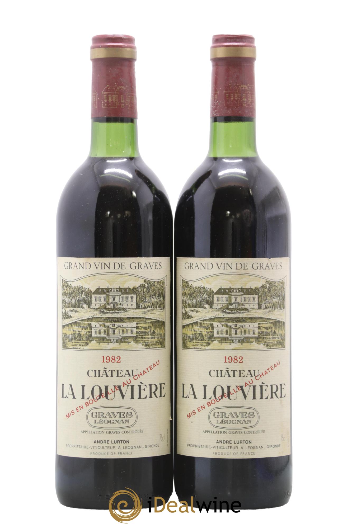 Château la Louvière 1982 - Lot of 2 bottles - 0