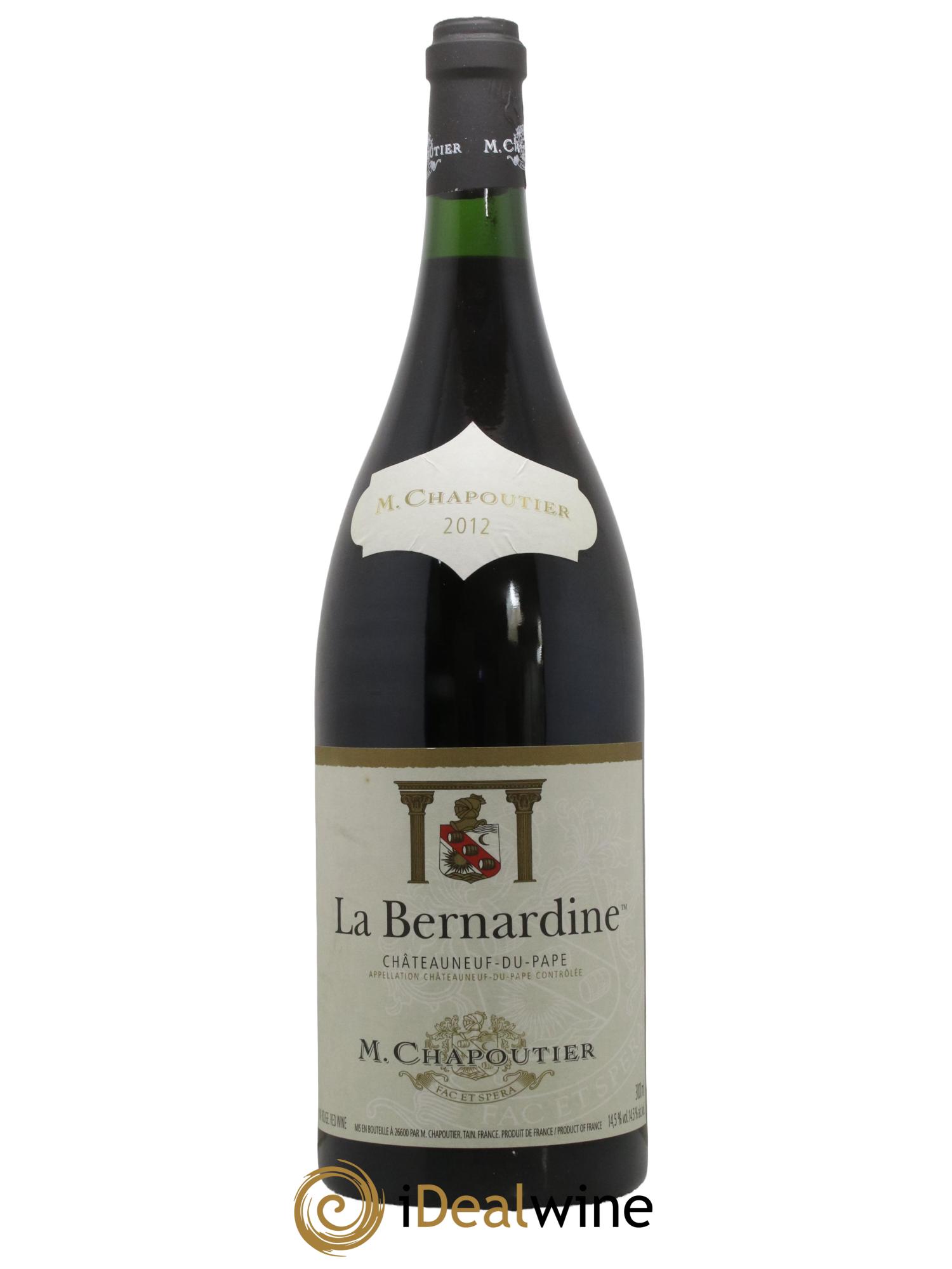 Châteauneuf-du-Pape La Bernardine Chapoutier 2012 - Lot de 1 double magnum - 0