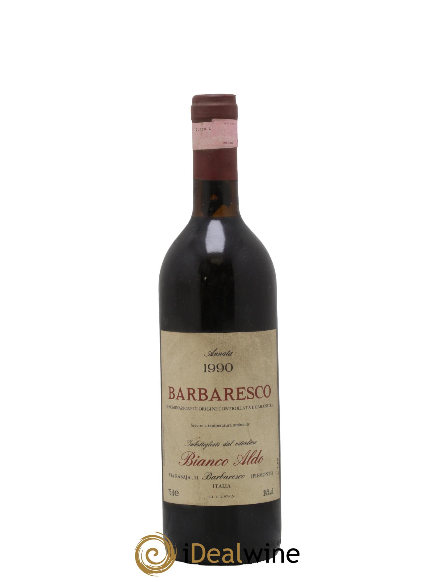 Barbaresco DOCG Bianco Aldo 1990 - Posten von 1 Flasche - 0