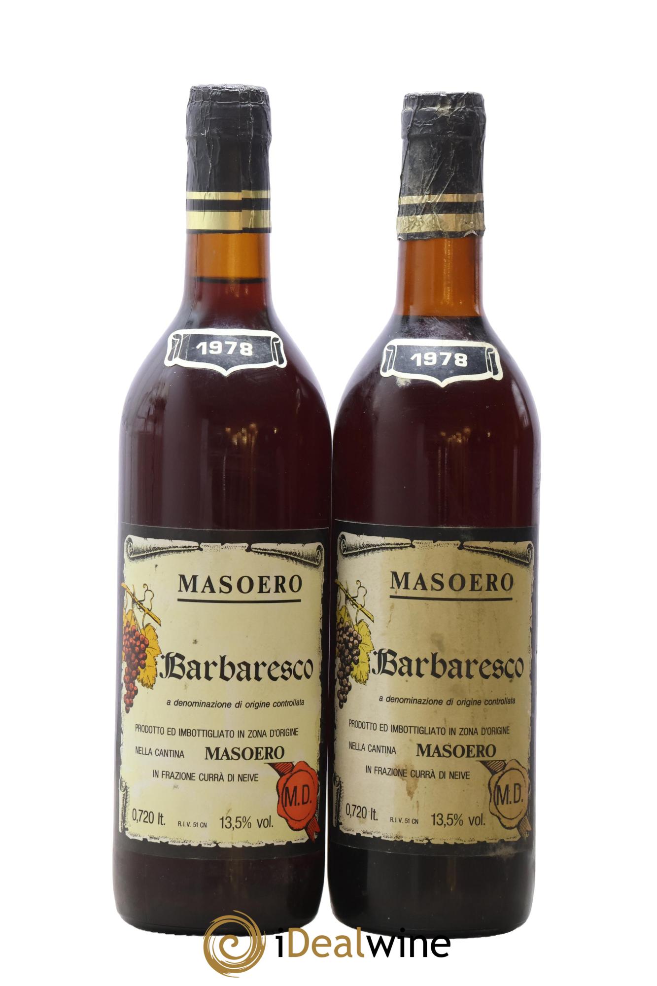 Barbaresco DOCG Masoero di Neive 1978 - Lot de 2 bouteilles - 0