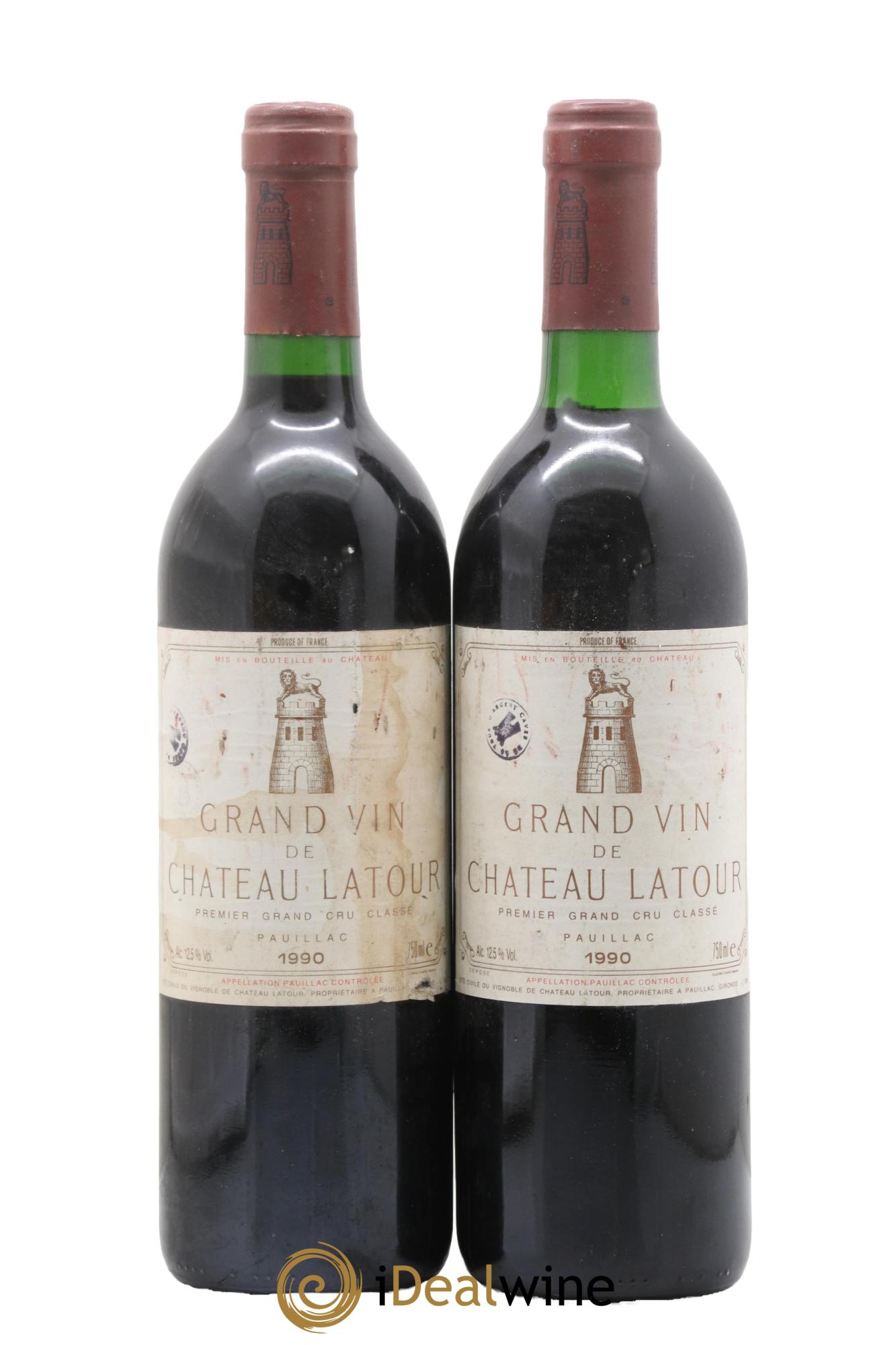 Château Latour 1er Grand Cru Classé 1990 - Posten von 2 Flaschen - 0