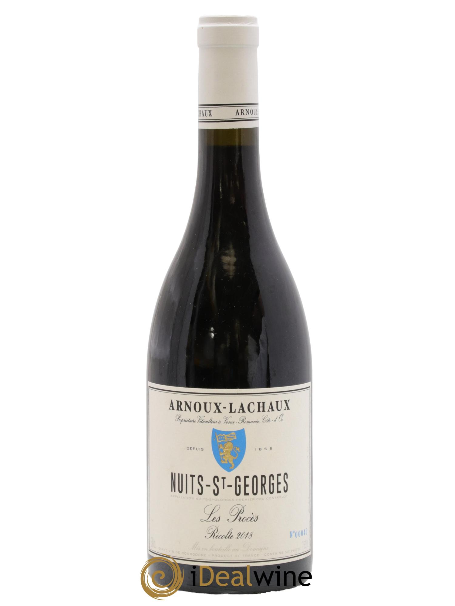 Nuits-Saint-Georges 1er Cru Les Procès Arnoux-Lachaux (Domaine) 2018 - Posten von 1 Flasche - 0