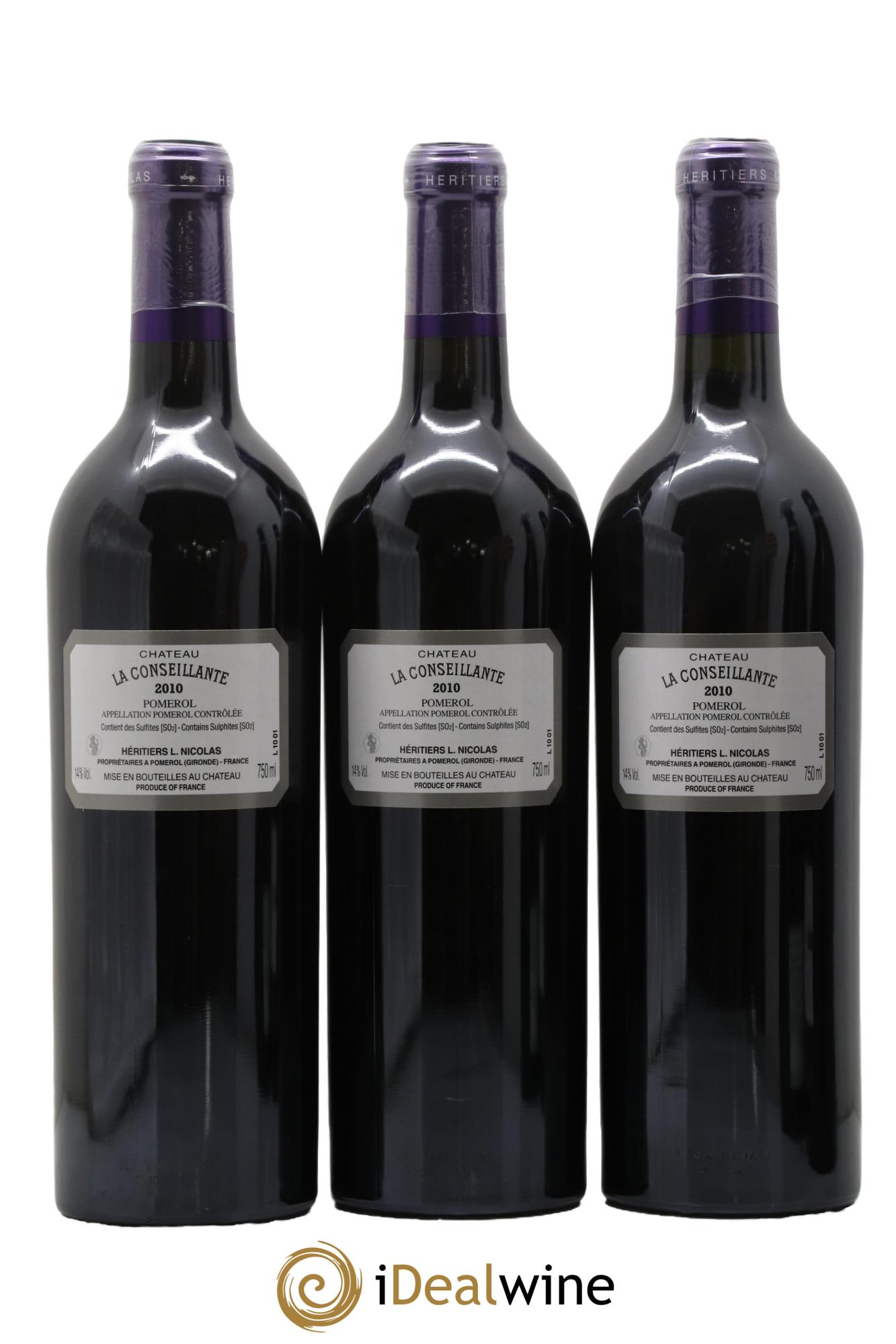 Château la Conseillante 2010 - Lot of 3 bottles - 1