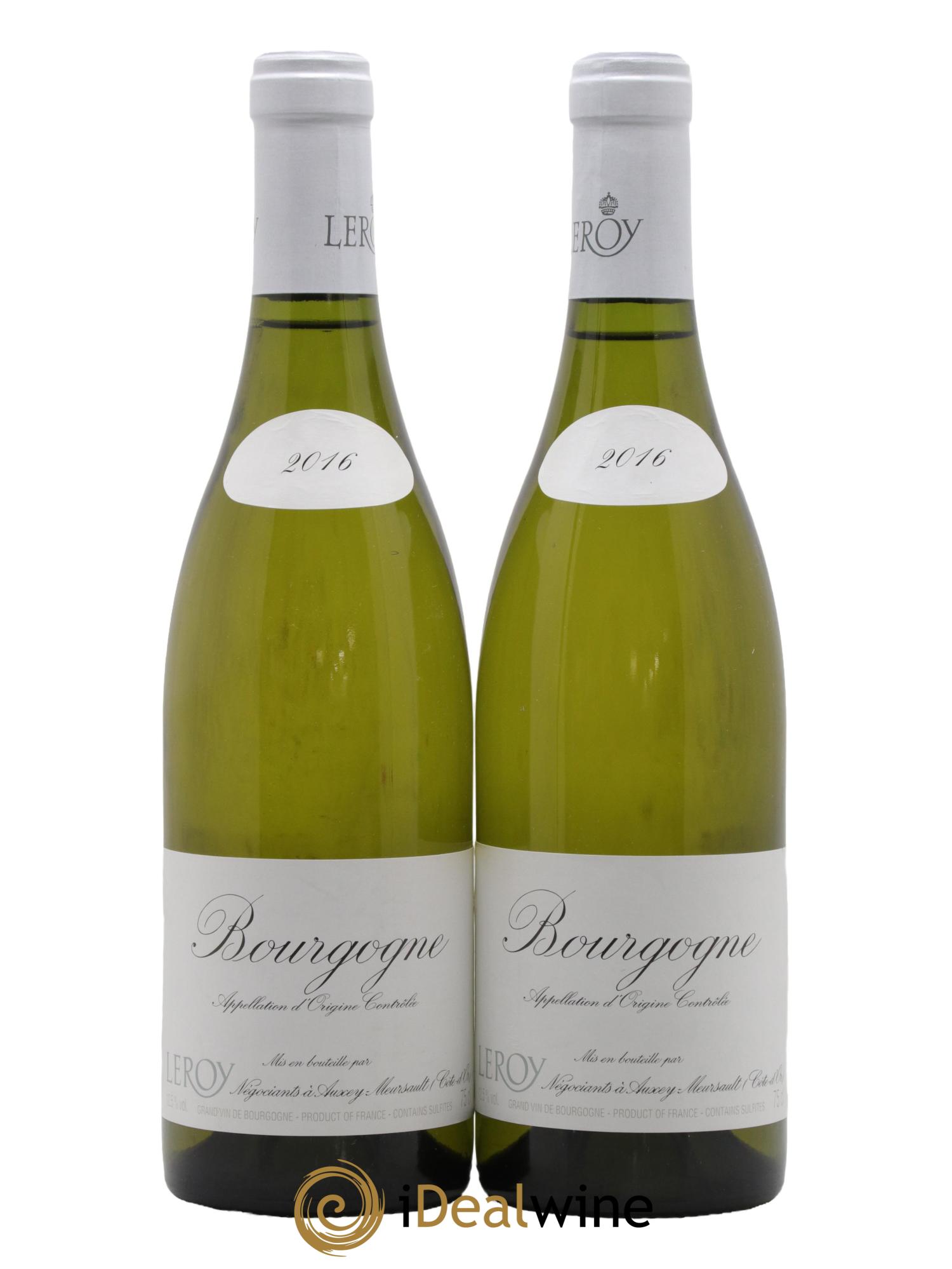 Bourgogne Leroy SA 2016 - Lot de 2 bouteilles - 0