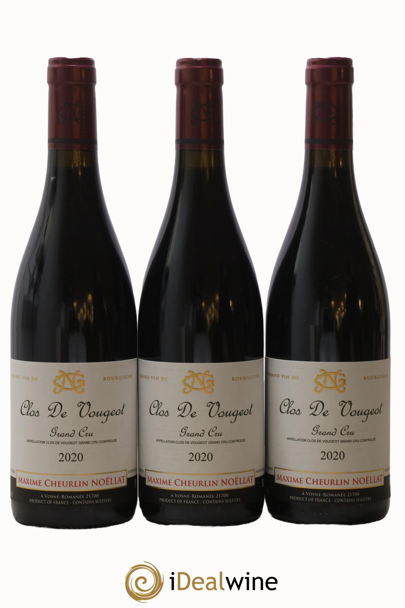 Clos de Vougeot Grand Cru Maxime Cheurlin Noëllat 2020 - Lot de 3 bouteilles - 0