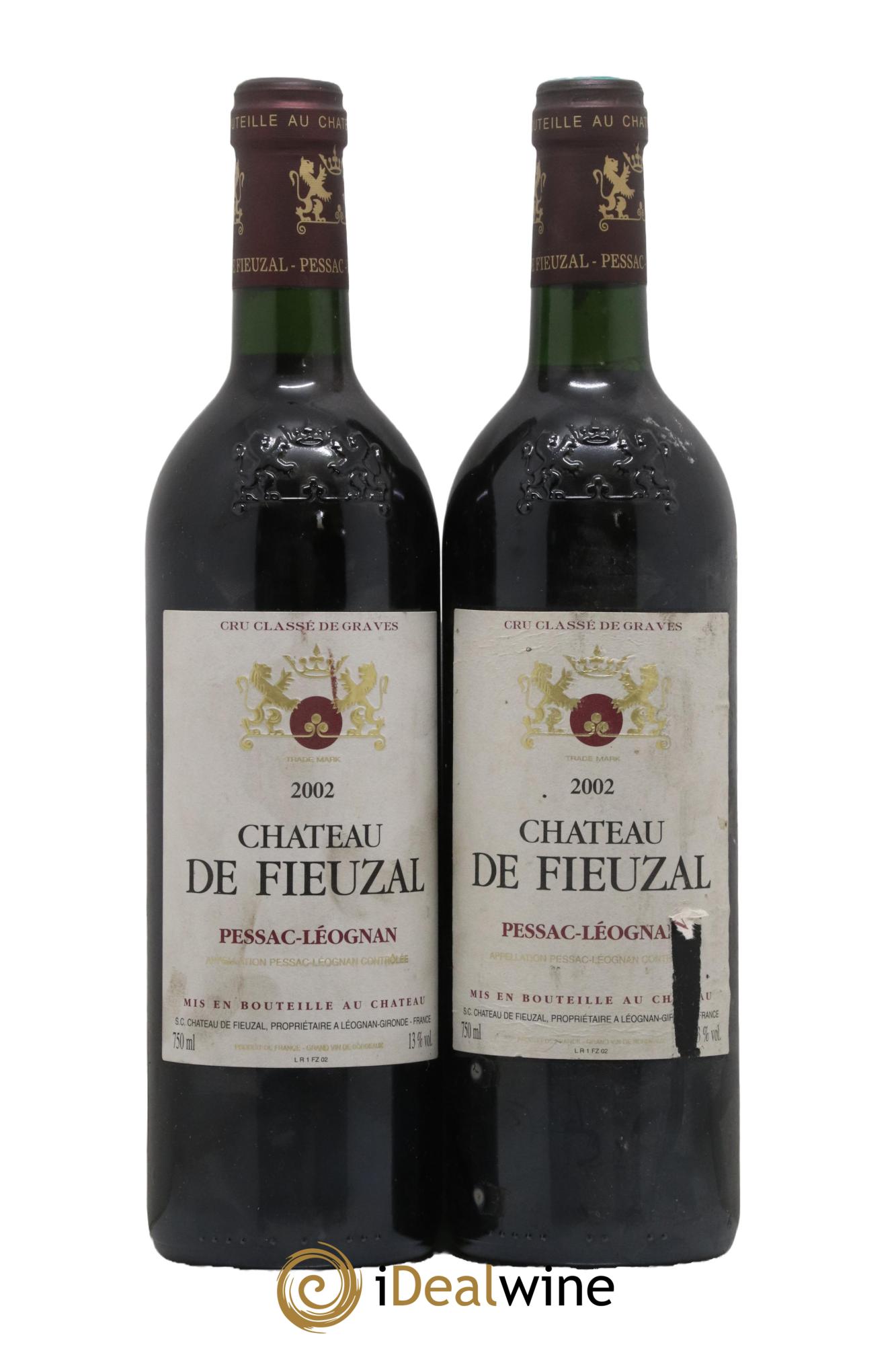 Château de Fieuzal Cru Classé de Graves 2002 - Lot de 2 bouteilles - 0