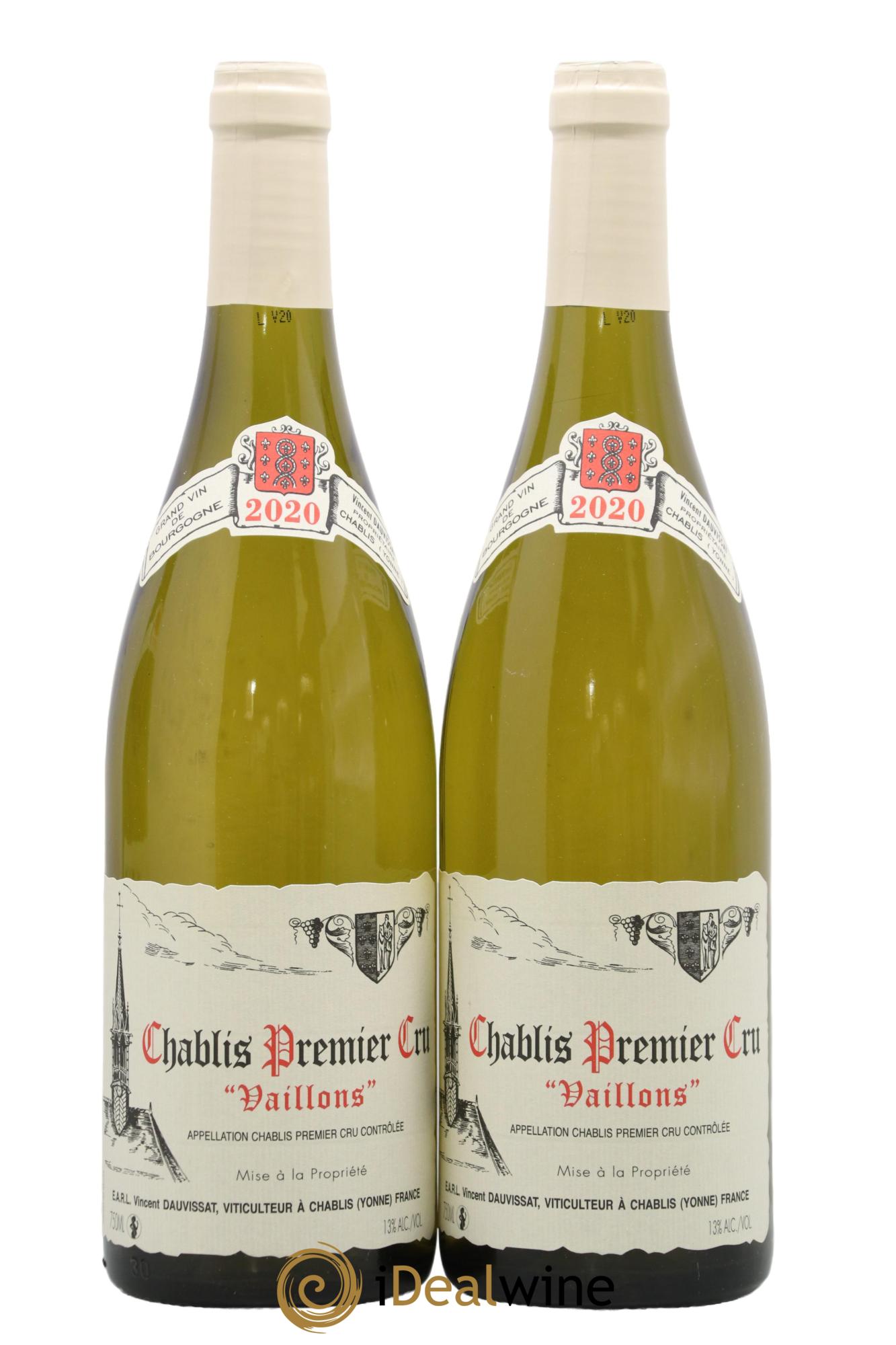Chablis 1er Cru Vaillons Vincent Dauvissat (Domaine) 2020 - Posten von 2 Flaschen - 0