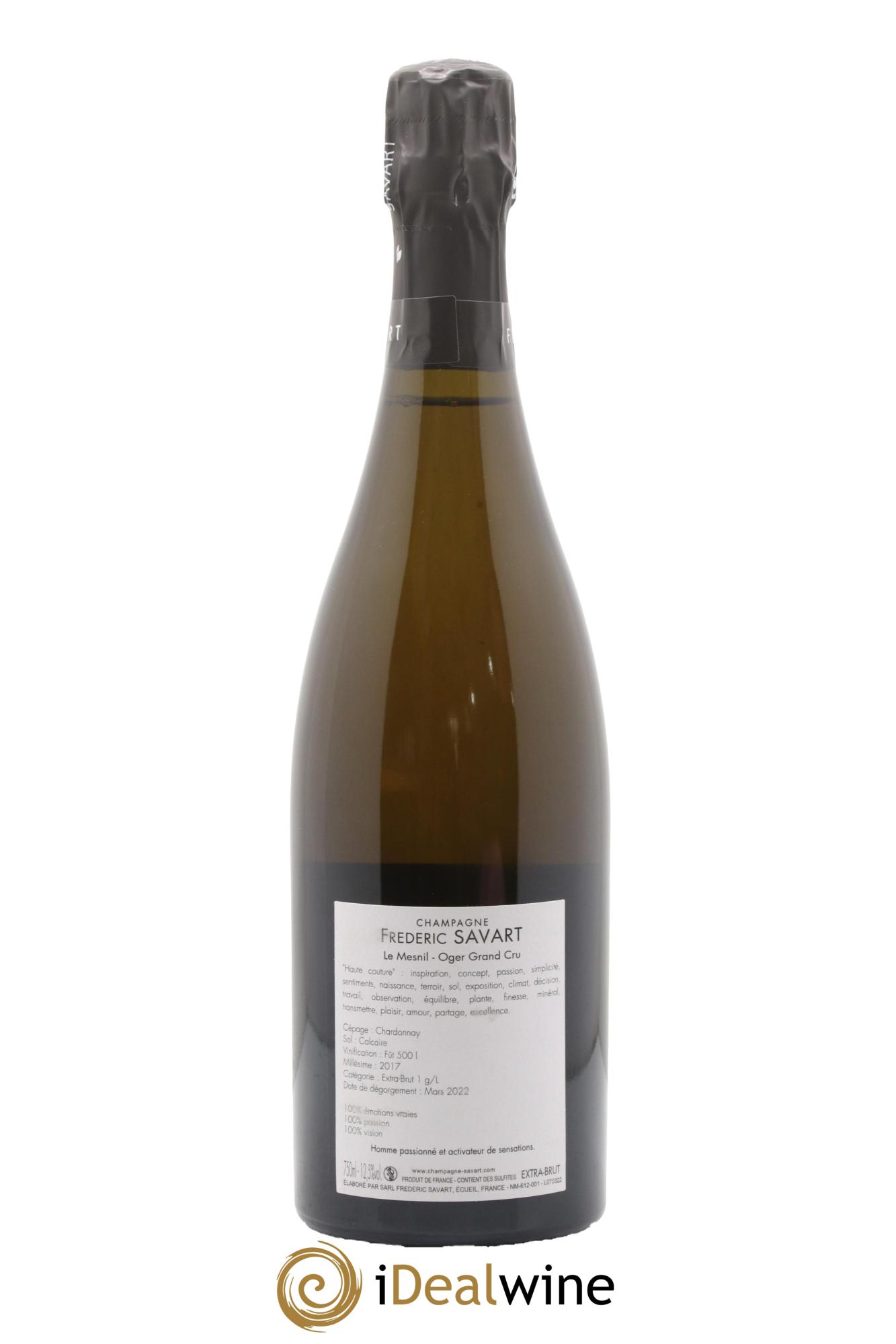 Haute Couture Le Mesnil sur Oger Extra-Brut Savart 2017 - Lotto di 1 bottiglia - 1