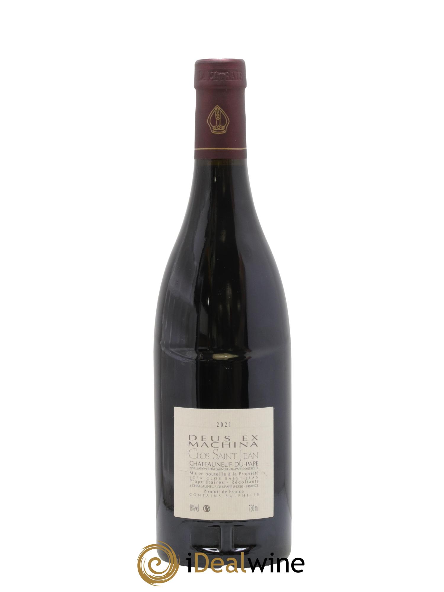 Châteauneuf-du-Pape Clos Saint-Jean Deus Ex Machina Pascal et Vincent Maurel 2021 - Lot de 1 bouteille - 1