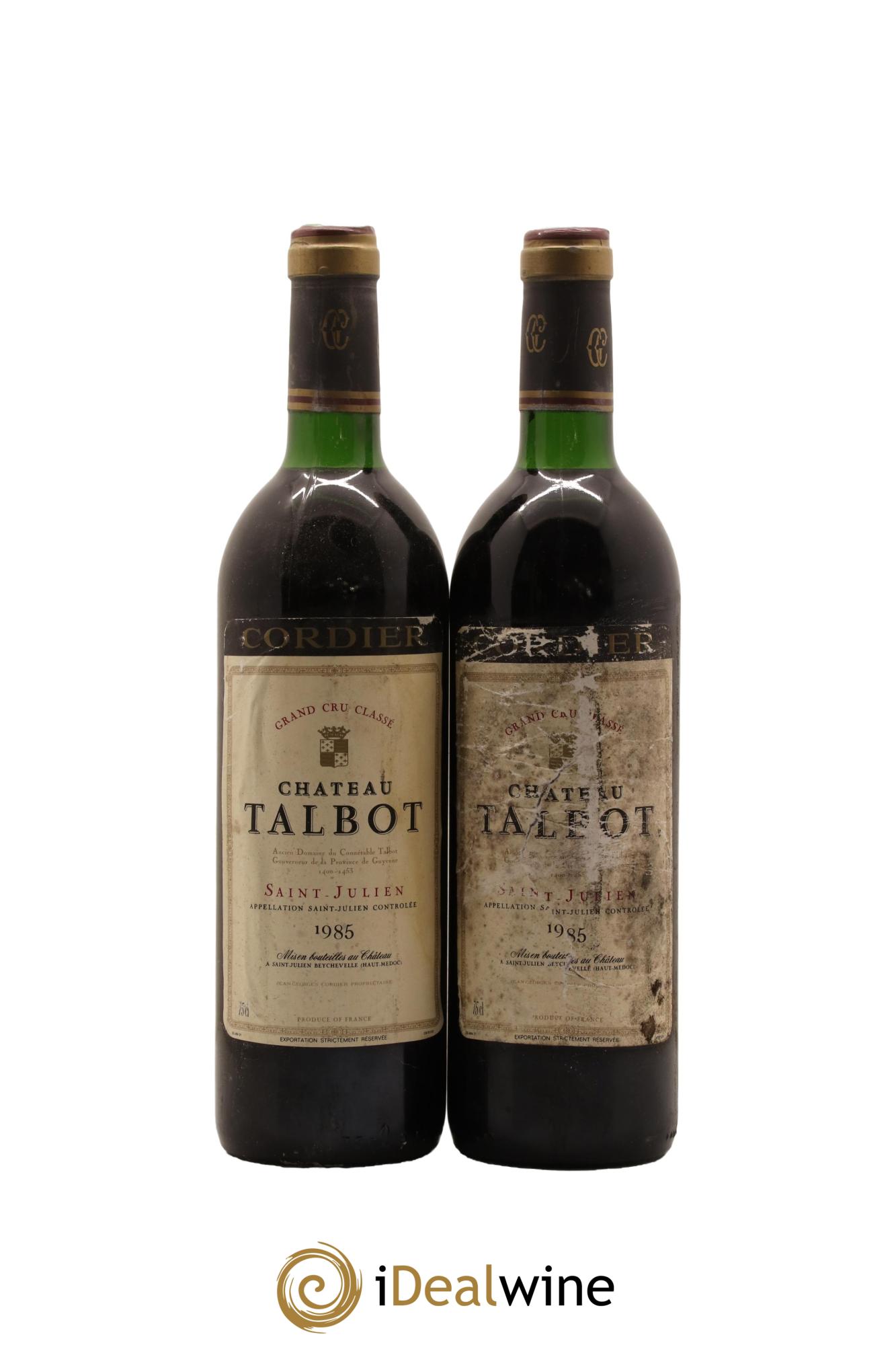Château Talbot 4ème Grand Cru Classé 1985 - Lot de 2 bouteilles - 0