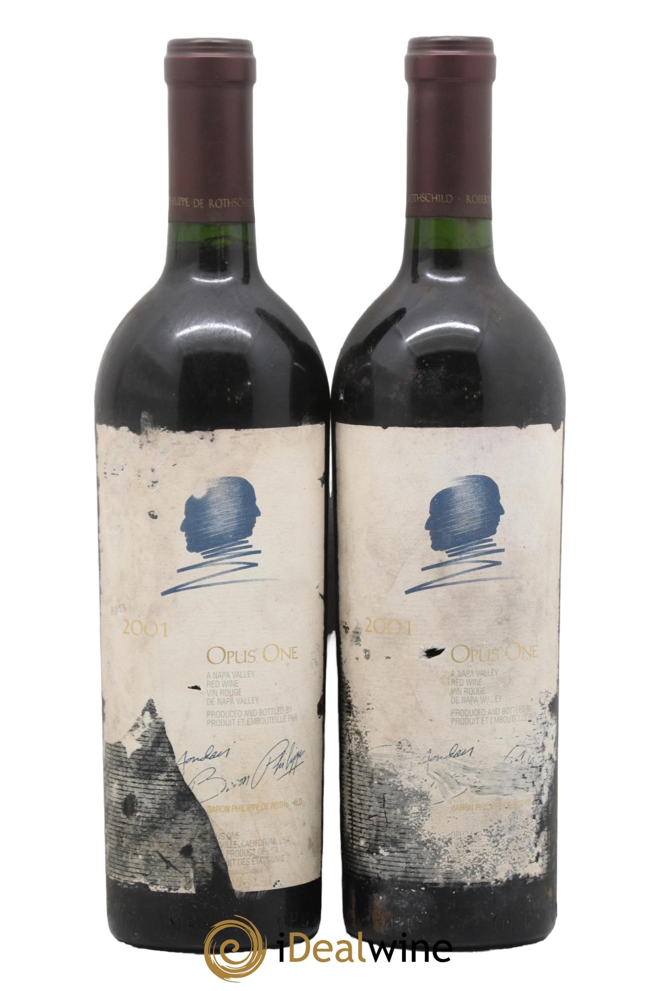 Napa Valley Opus One Robert Mondavi 2001 - Lotto di 2 bottiglie - 0