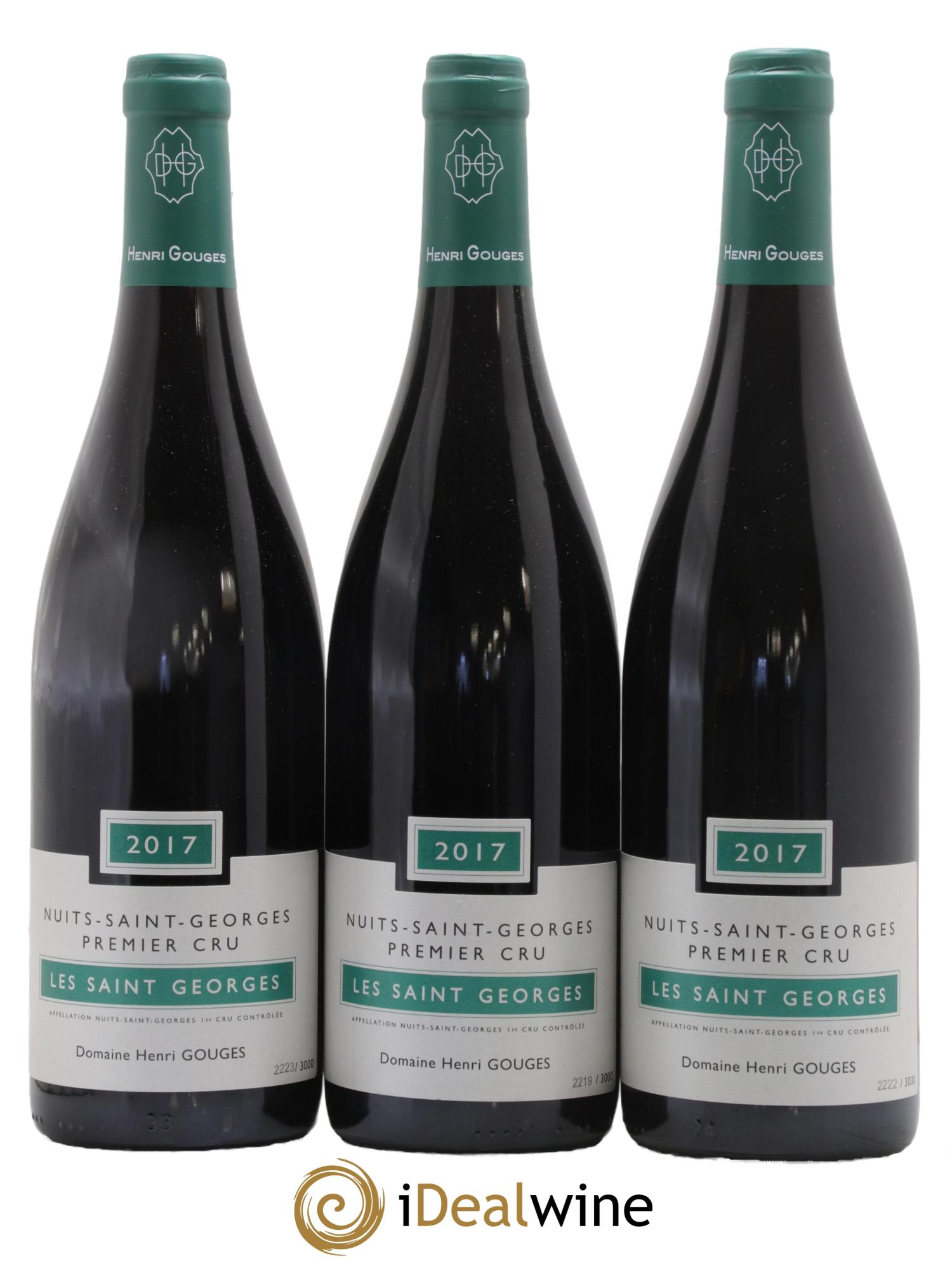 Nuits-Saint-Georges 1er Cru Les Saints Georges Henri Gouges 2017 - Lotto di 3 bottiglie - 0