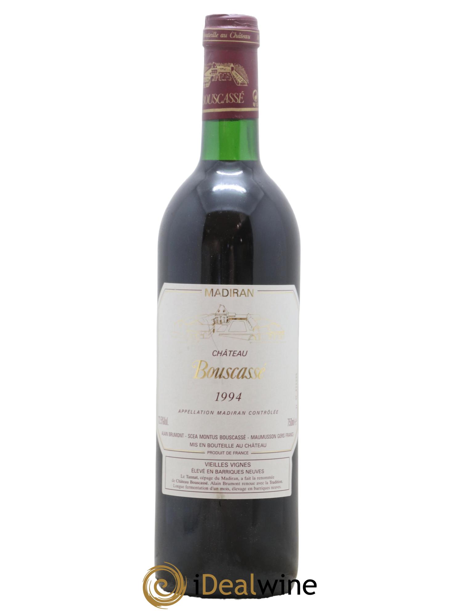 Madiran Vieilles Vignes Château Bouscassé - Alain Brumont 1994 - Posten von 1 Flasche - 0