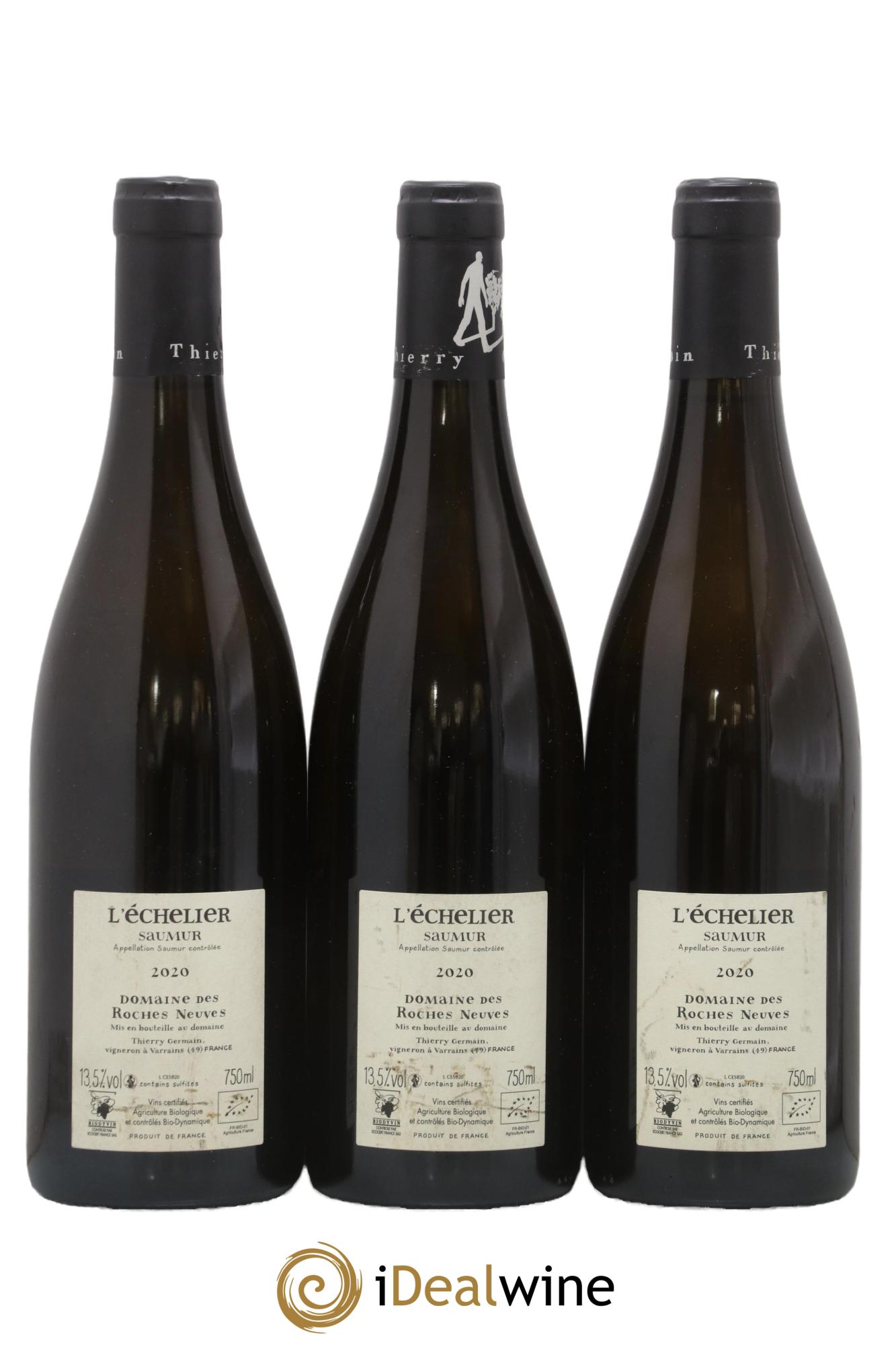 Saumur l'Echelier Domaine des Roches Neuves - Thierry Germain 2020 - Lot de 3 bouteilles - 1