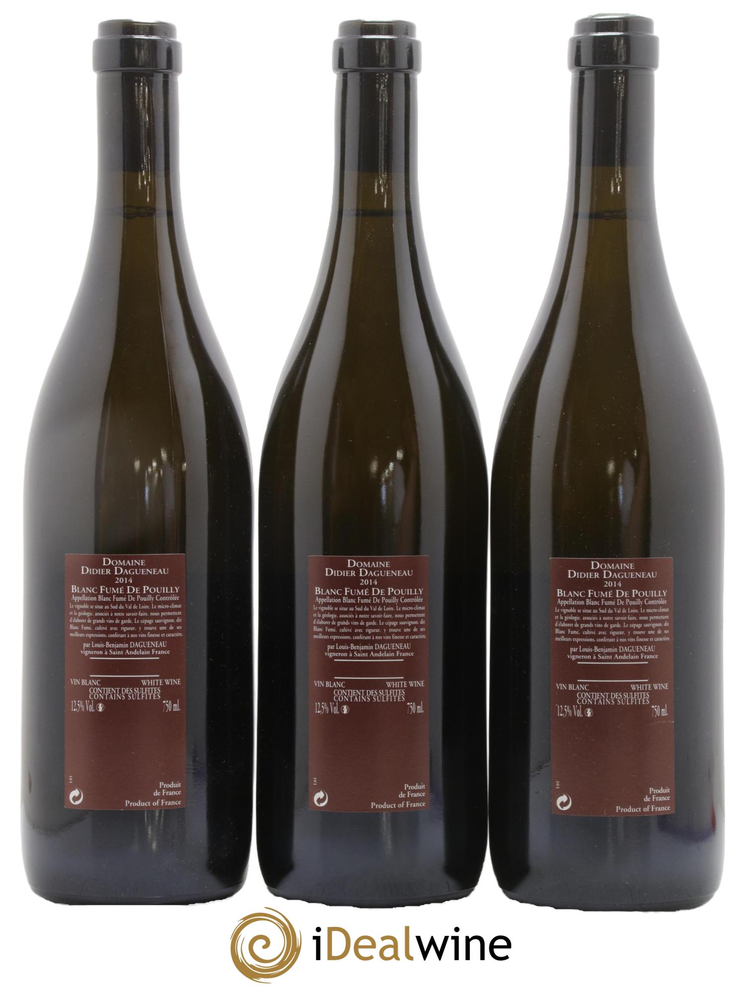 Vin de France (anciennement Pouilly-Fumé) Pur Sang Dagueneau (Domaine Didier - Louis-Benjamin) 2014 - Lotto di 3 bottiglie - 1