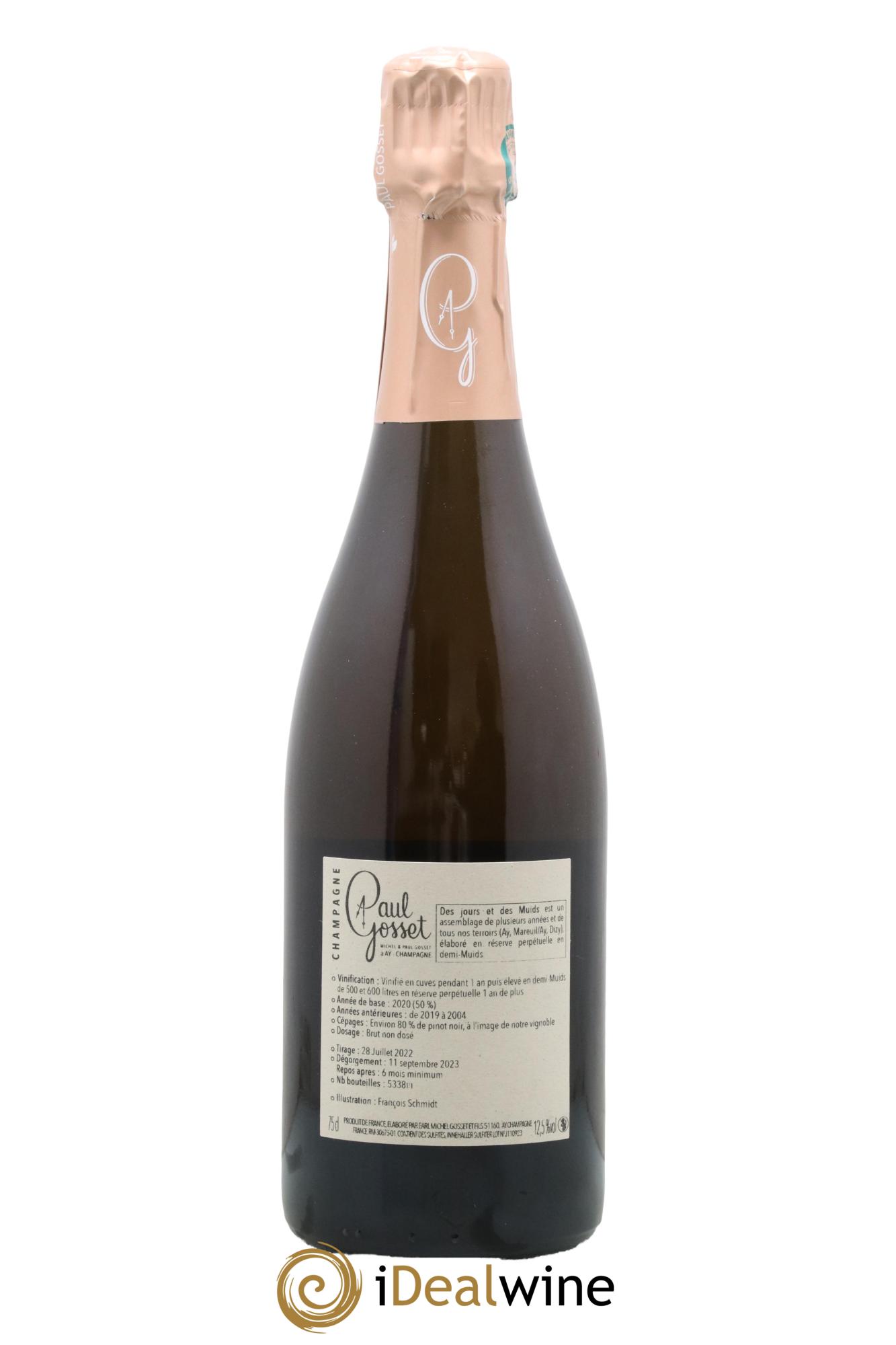 Des Jours et Des Muids Paul Gosset - Lotto di 1 bottiglia - 1