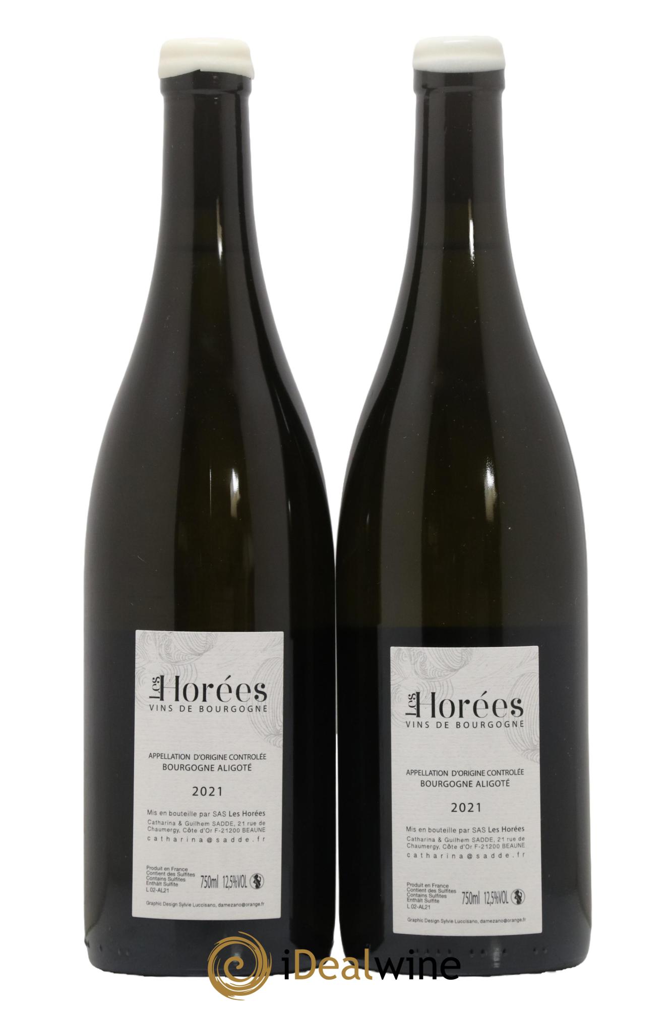 Bourgogne Aligoté En Coulezain Les Horées  2021 - Posten von 2 Flaschen - 1