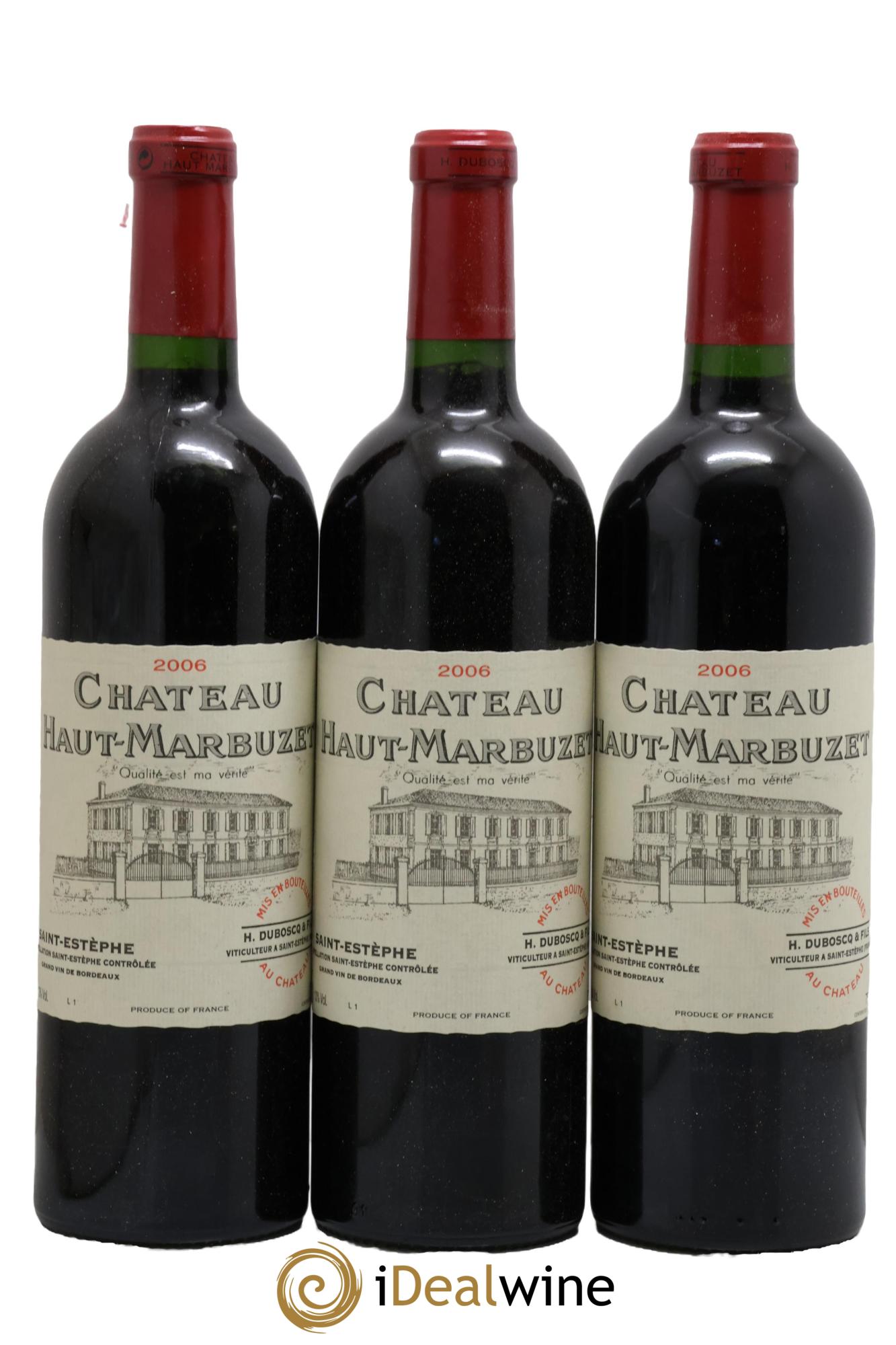 Château Haut Marbuzet 2006 - Lot de 3 bouteilles - 0