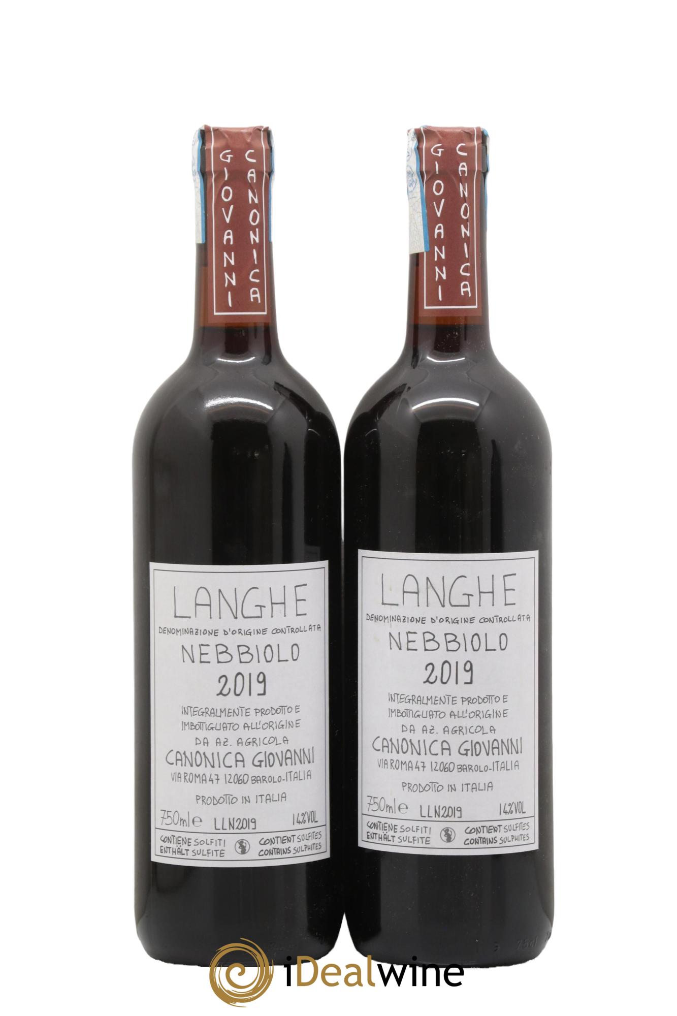 Langhe DOC Nebbiolo Giovanni Canonica 2019 - Lot de 2 bouteilles - 0