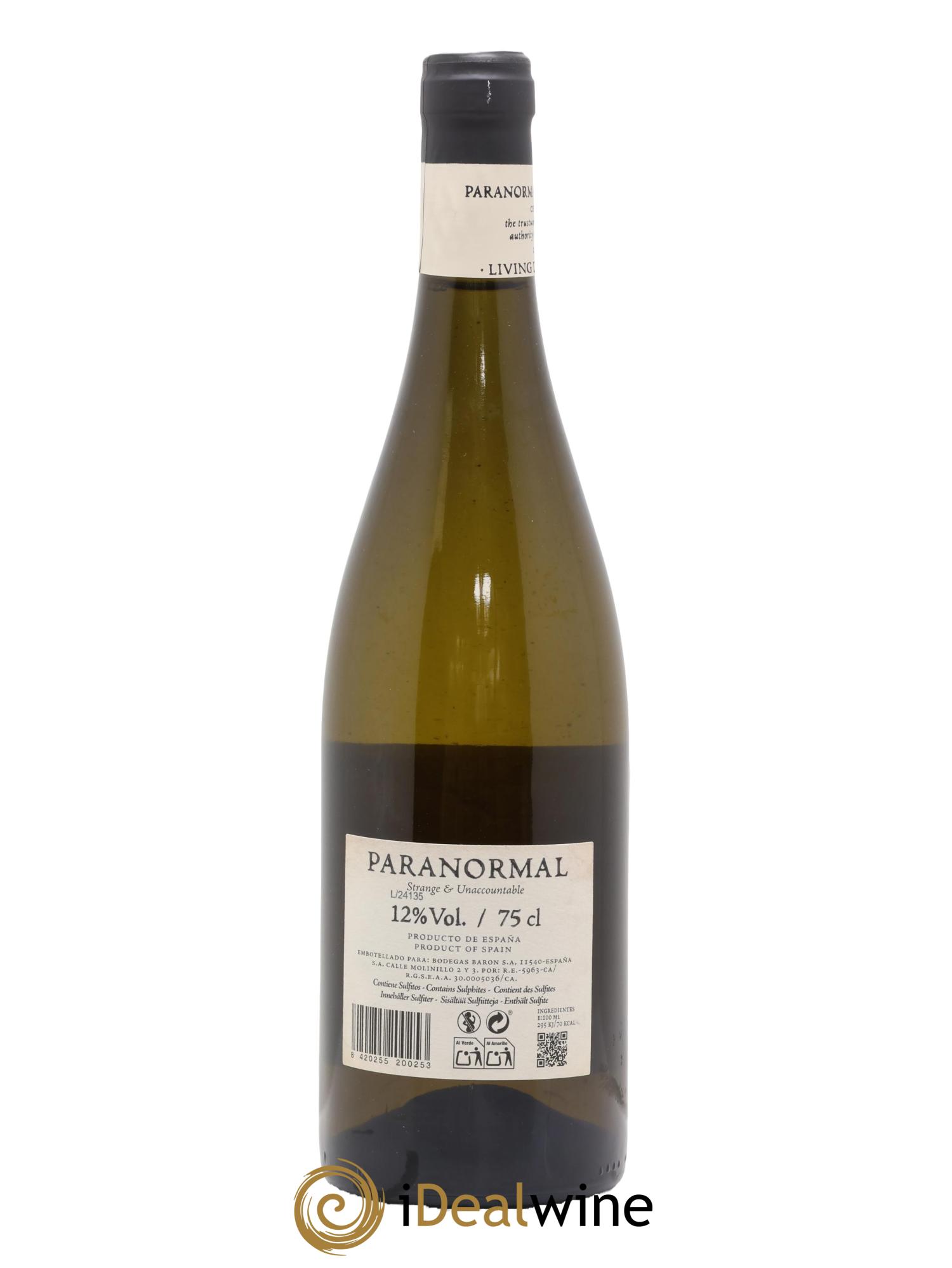 Espagne Vino Blanco Paranormal Bodegas Baron - Lot de 1 bouteille - 1