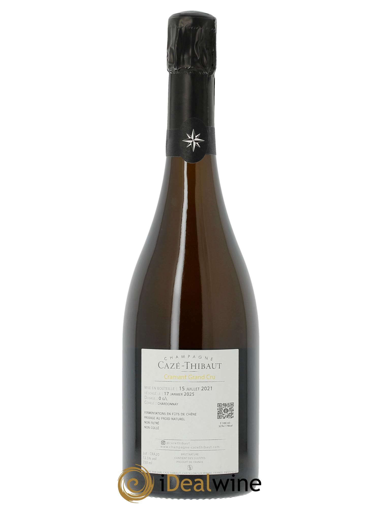 Blanc de Blanc Cramant Grand Cru Cazé Thibaut 2020 - Lot of 1 bottle - 1