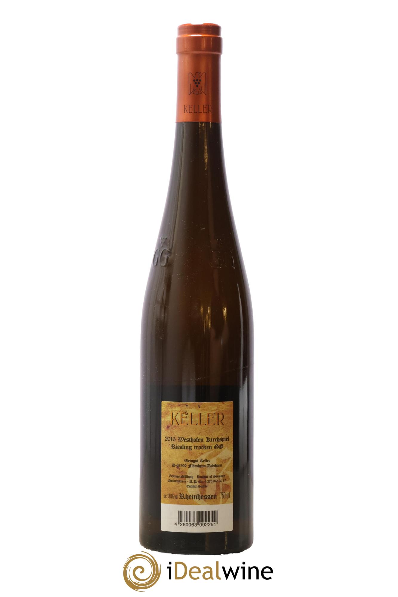 Riesling Kirchspiel Keller 2016 - Lot de 1 bouteille - 1