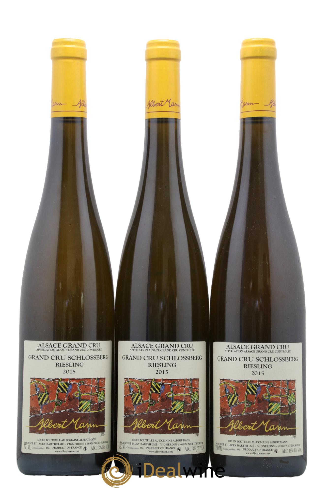 Alsace Riesling Grand Cru Schlossberg Albert Mann 2015 - Lot de 3 bouteilles - 0