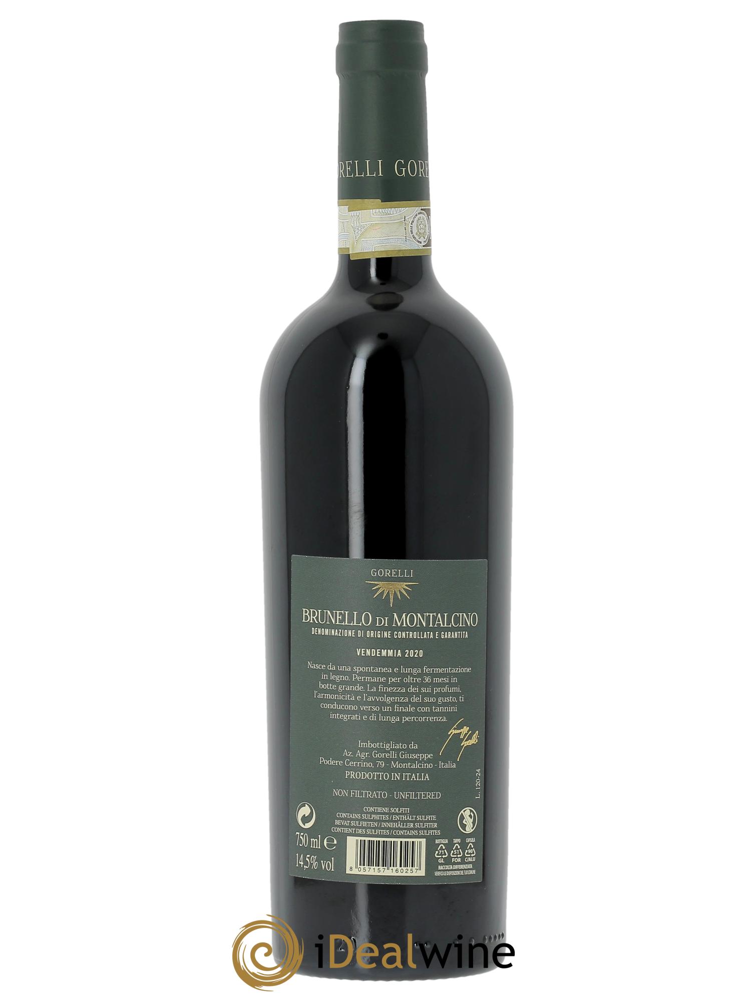 Brunello di Montalcino DOCG Gorelli  2020 - Lot of 1 bottle - 1