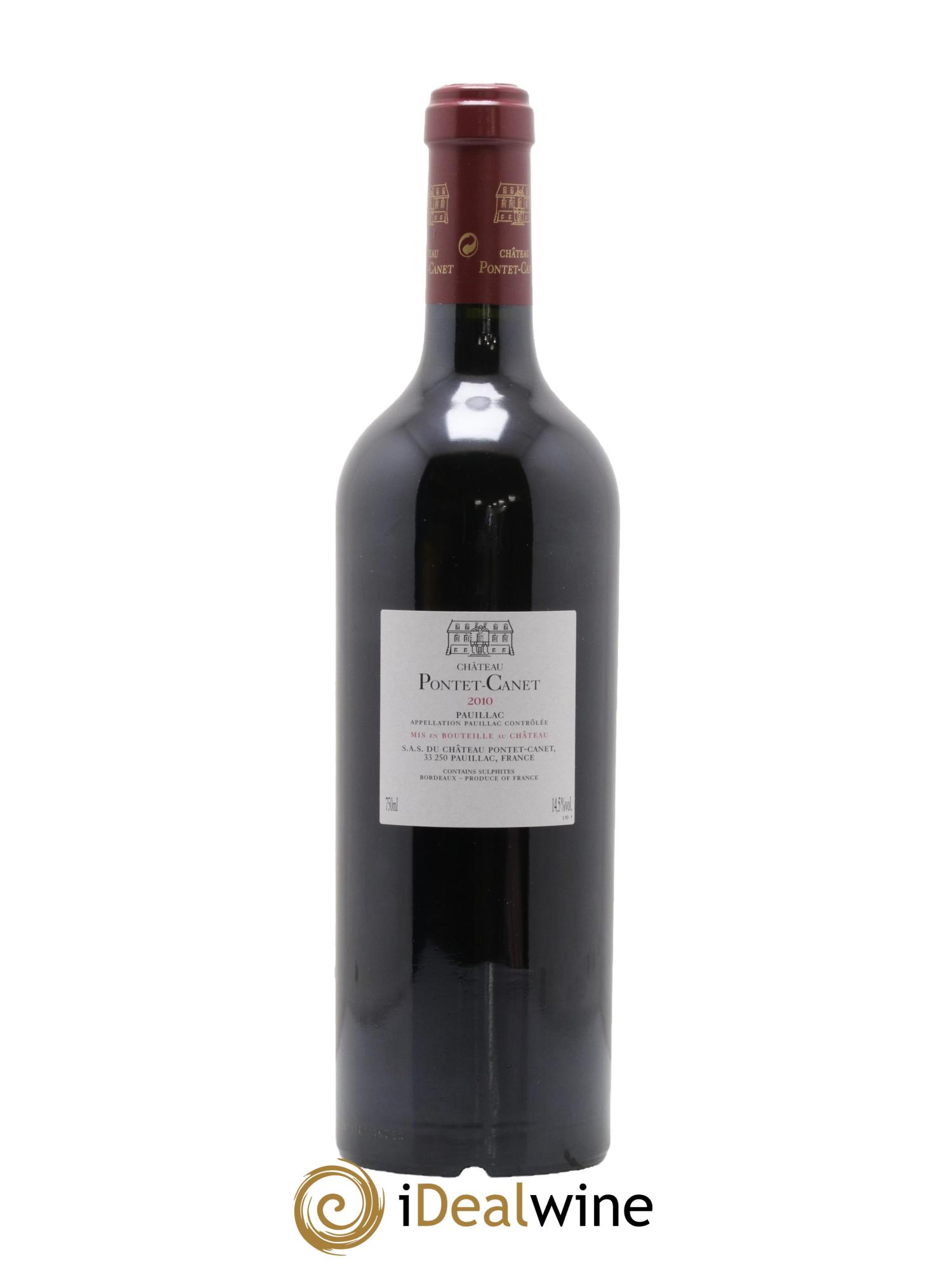 Château Pontet Canet 5ème Grand Cru Classé 2010 - Lot de 1 bouteille - 1