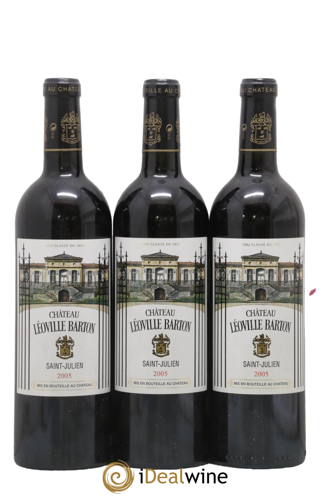Château Léoville Barton 2ème Grand Cru Classé 2005 - Lot de 3 bouteilles - 0
