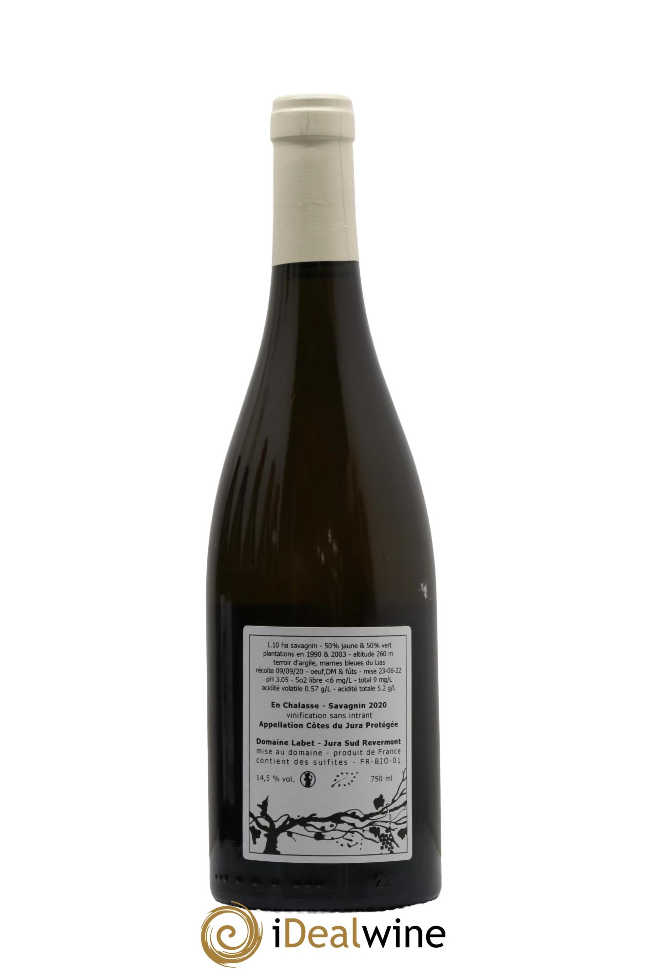 Côtes du Jura Fleur de Savagnin En Chalasse Romain - Julien - Charline Labet 2020 - Lot de 1 bouteille - 1