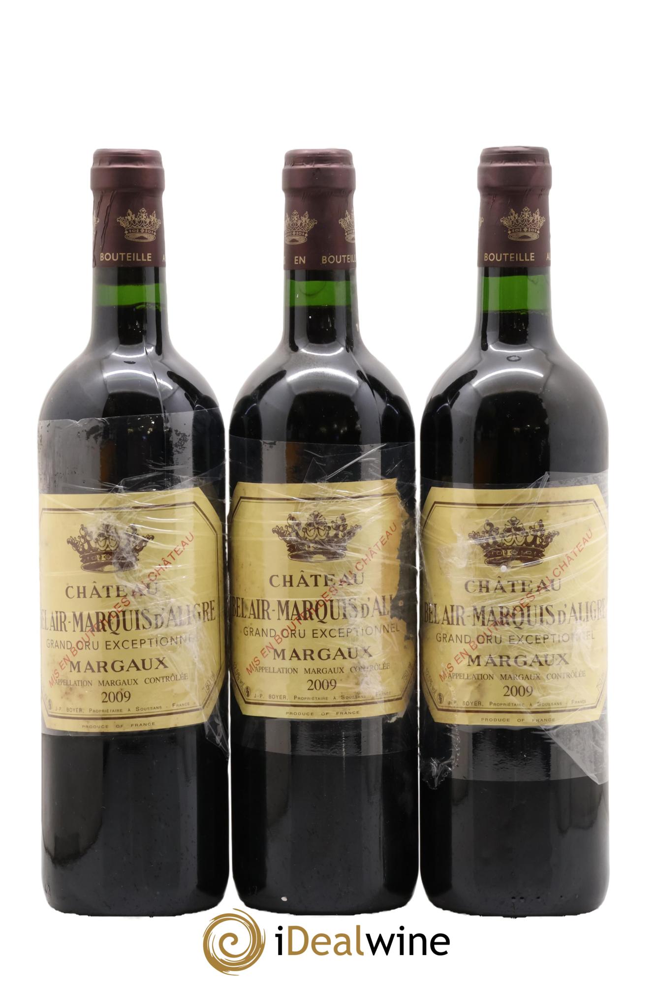 Château Bel Air Marquis d'Aligre 2009 - Lot de 3 bouteilles - 0