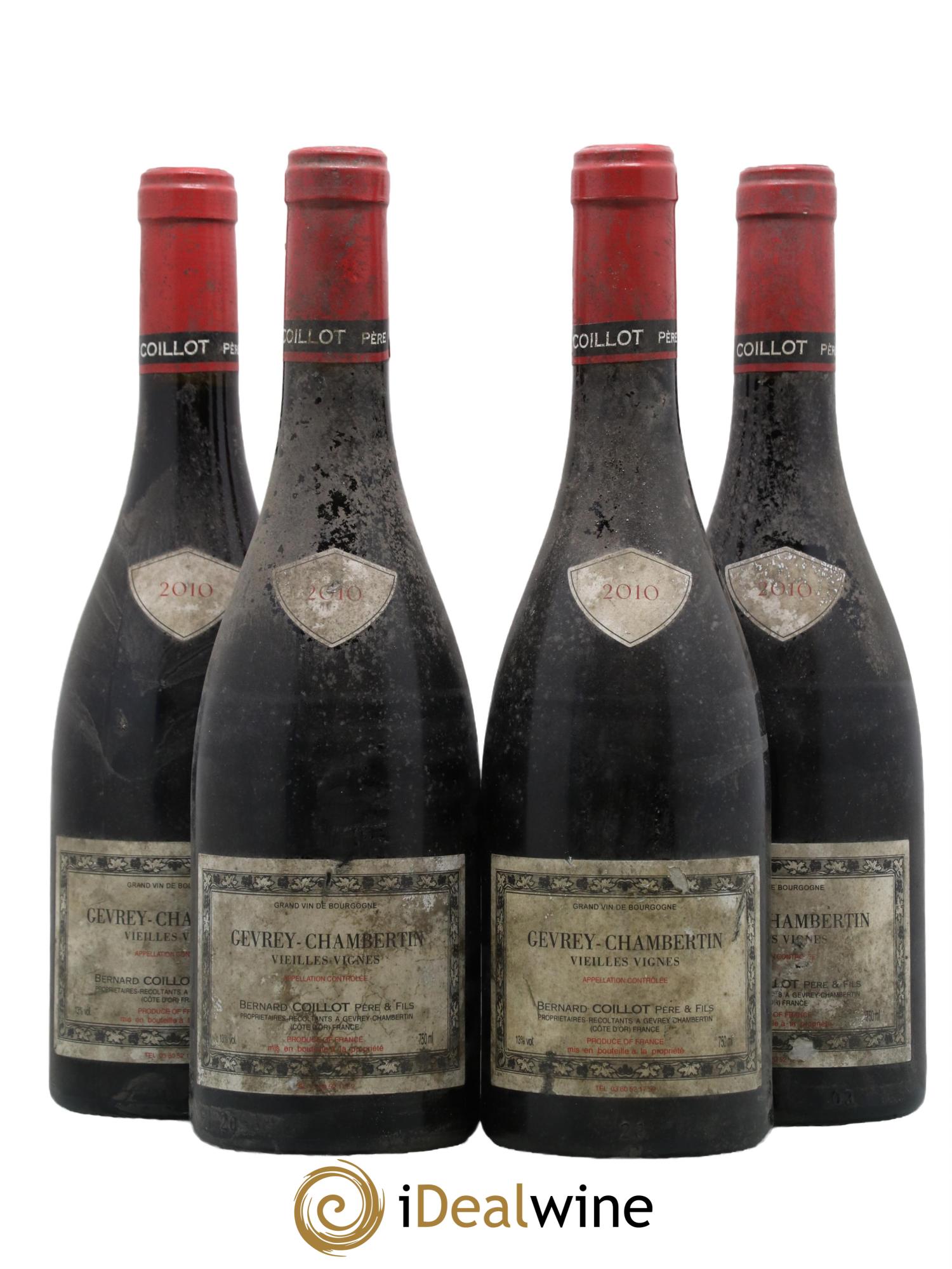 Gevrey-Chambertin Vieilles vignes Bernard Coillot 2010 - Lot de 4 bouteilles - 0