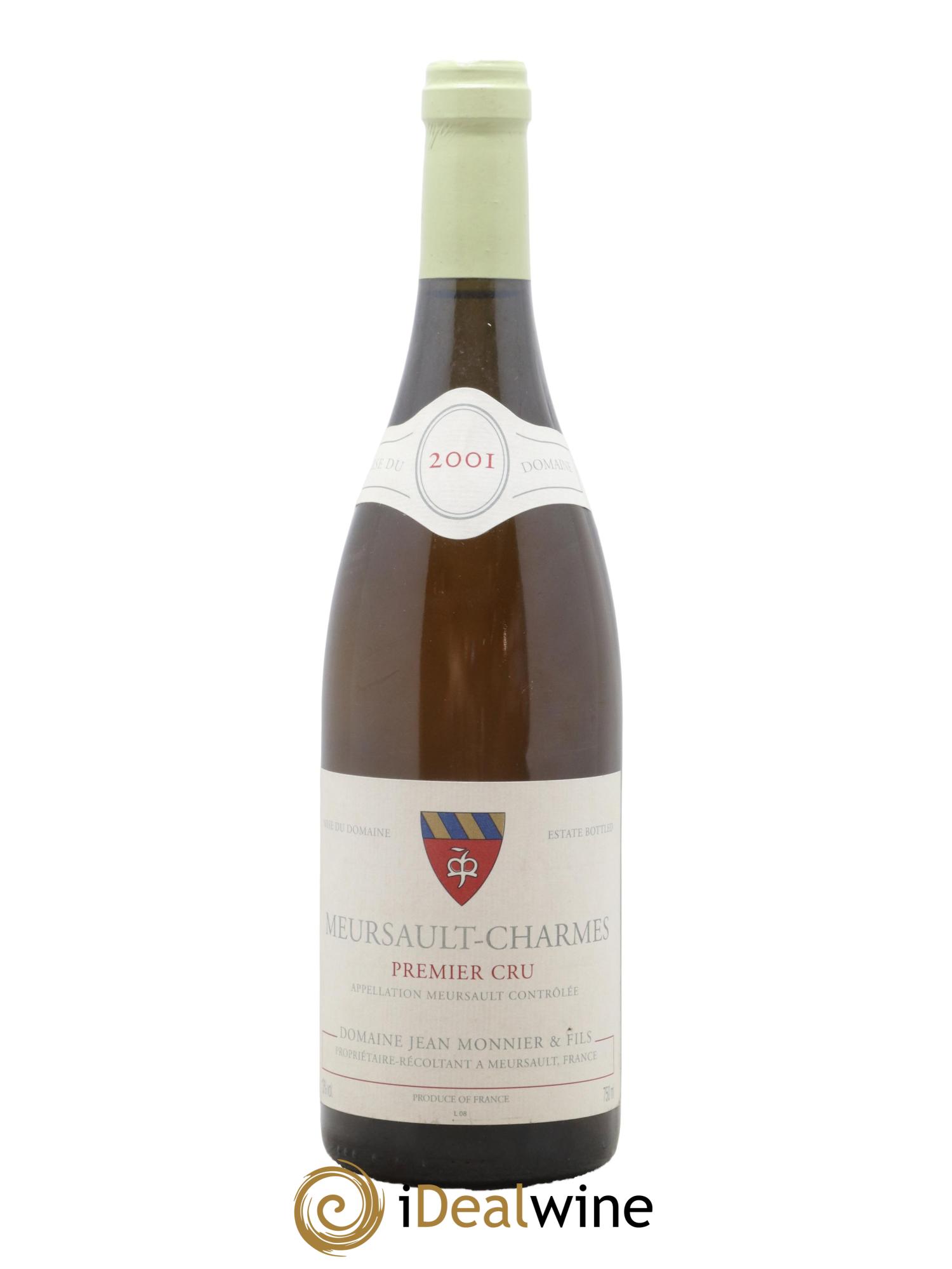 Meursault 1er Cru Charmes Jean Monnier & Fils 2001 - Lot de 1 bouteille - 0