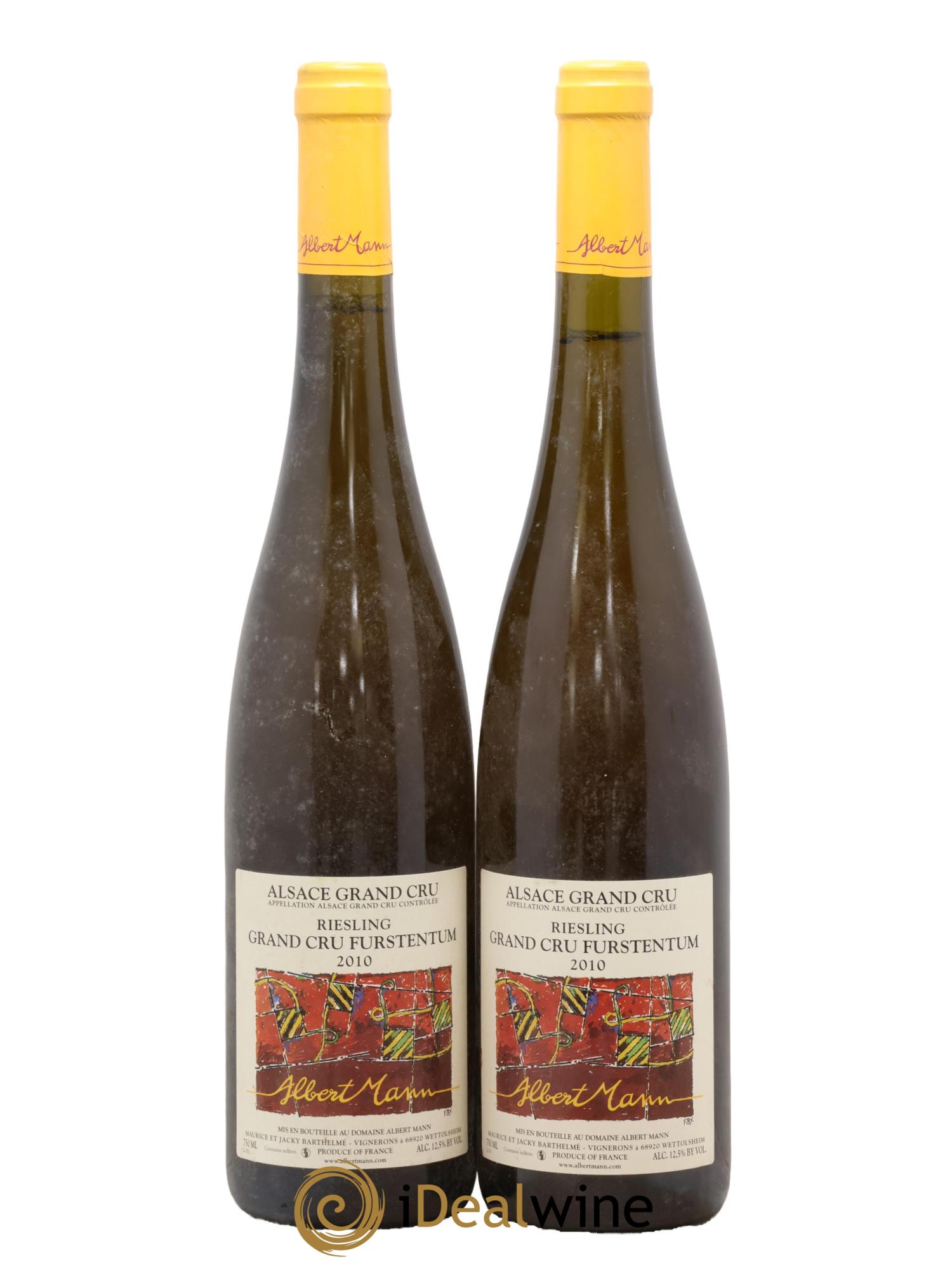 Alsace Riesling Grand Cru Furstentum Albert Mann 2010 - Lot de 2 bouteilles - 0