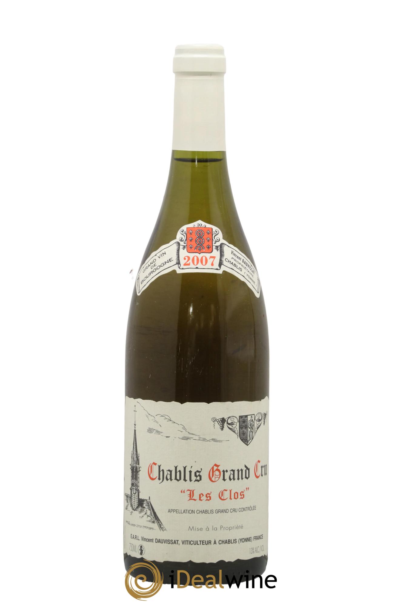 Chablis Grand Cru Les Clos Vincent Dauvissat (Domaine) 2007 - Lot of 1 bottle - 0