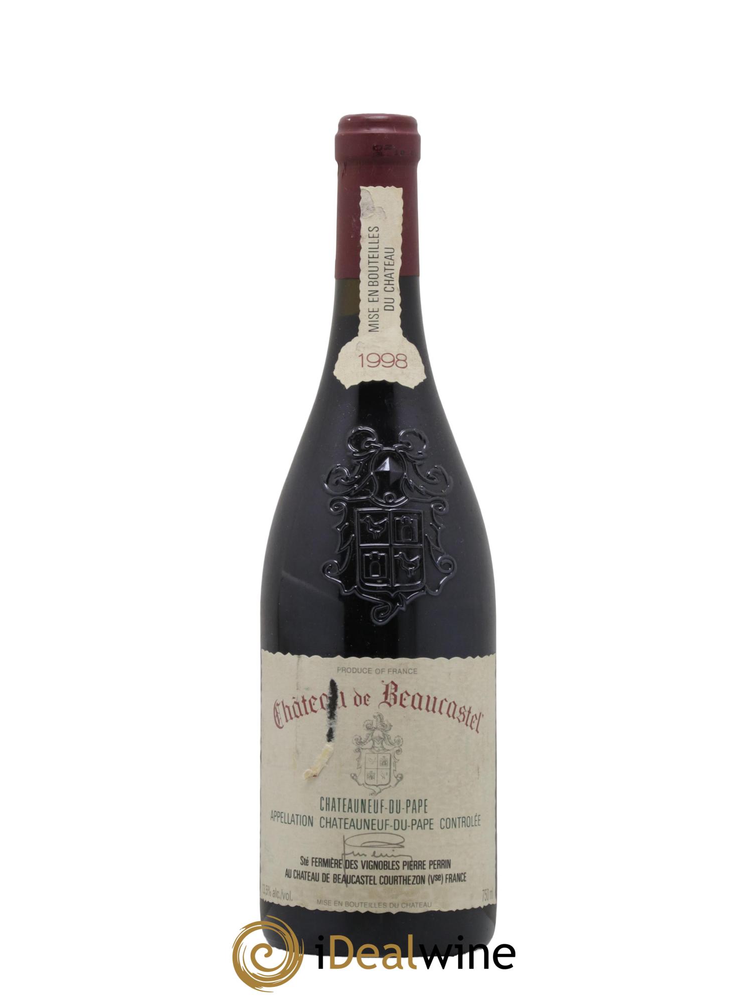 Châteauneuf-du-Pape Château de Beaucastel Famille Perrin 1998 - Lot de 1 bouteille - 0