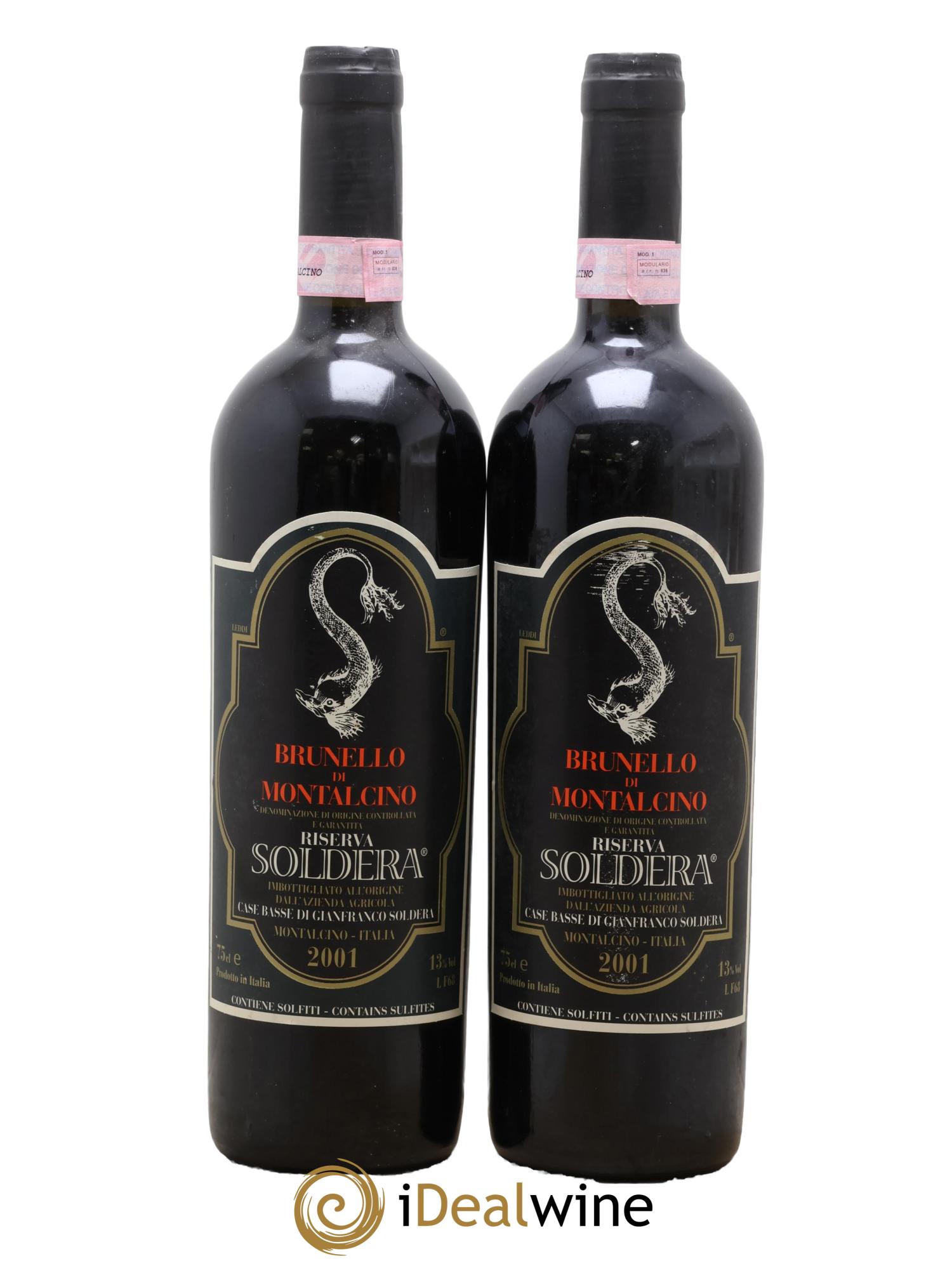 Brunello di Montalcino DOCG Riserva Soldera Case Basse - Gianfranco Soldera 2001 - Lot of 2 bottles - 0