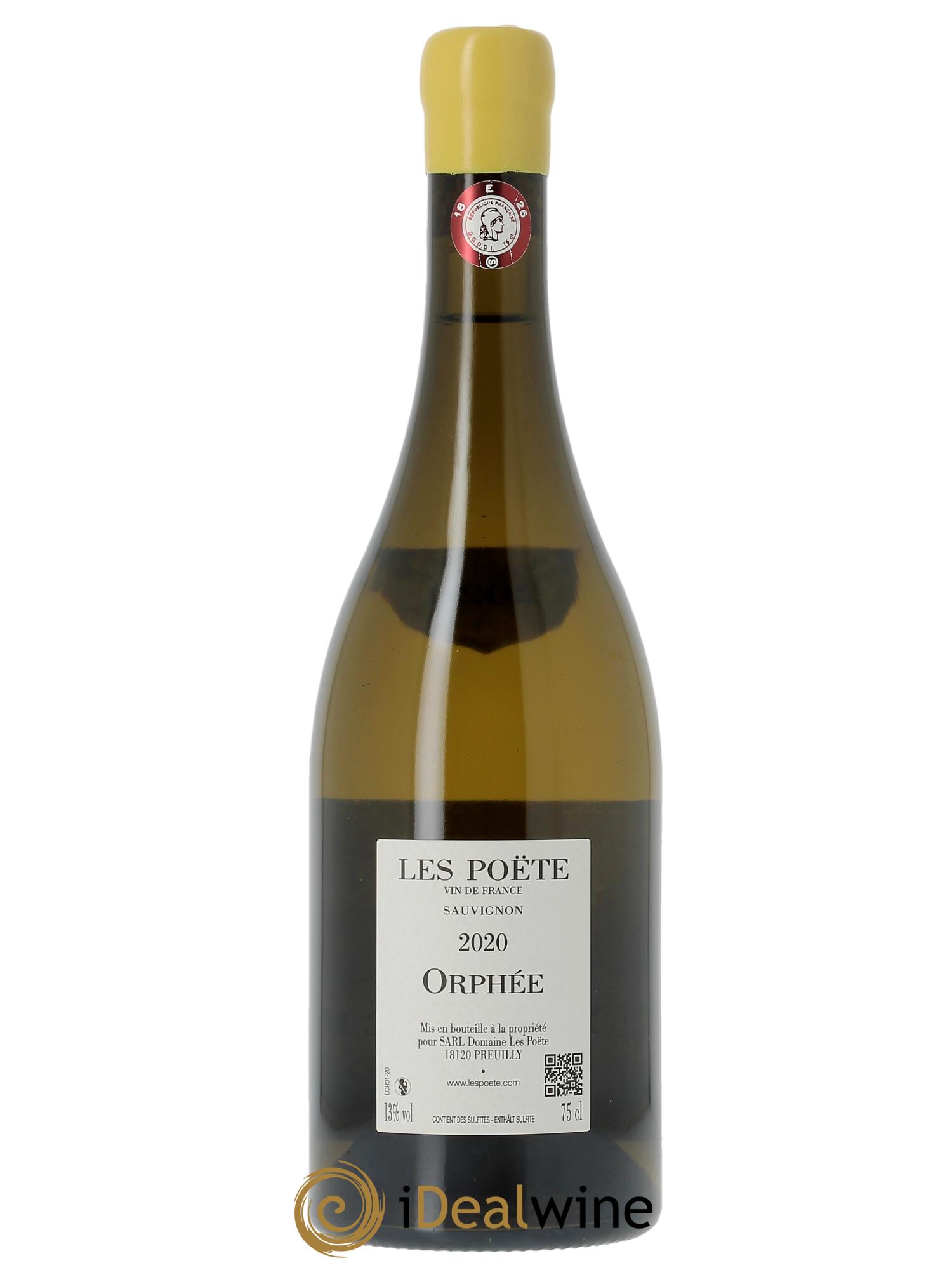Vin de France (anciennement Reuilly) Orphée Les Poëte  2020 - Lot de 1 bouteille - 1