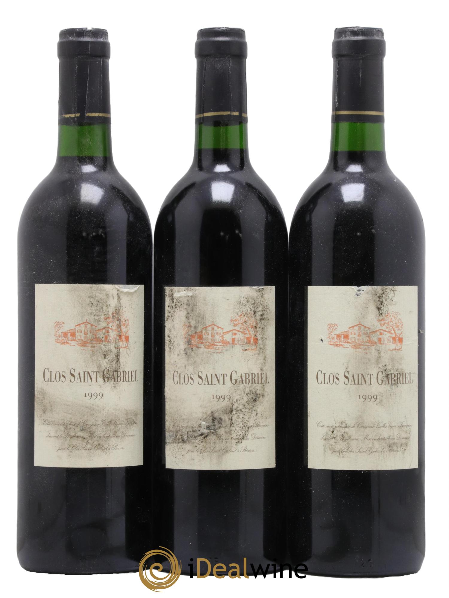 Divers Vin de Pays de la Vallee du Paradis Clos Saint Gabriel 1999 - Lot de 3 bouteilles - 0
