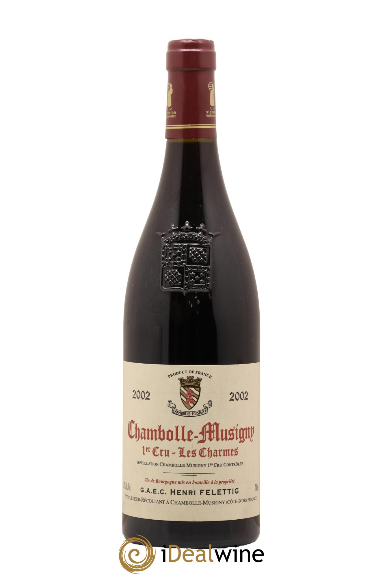 Chambolle-Musigny 1er Cru Les Charmes Felettig (Domaine) 2002 - Lot de 1 bouteille - 0