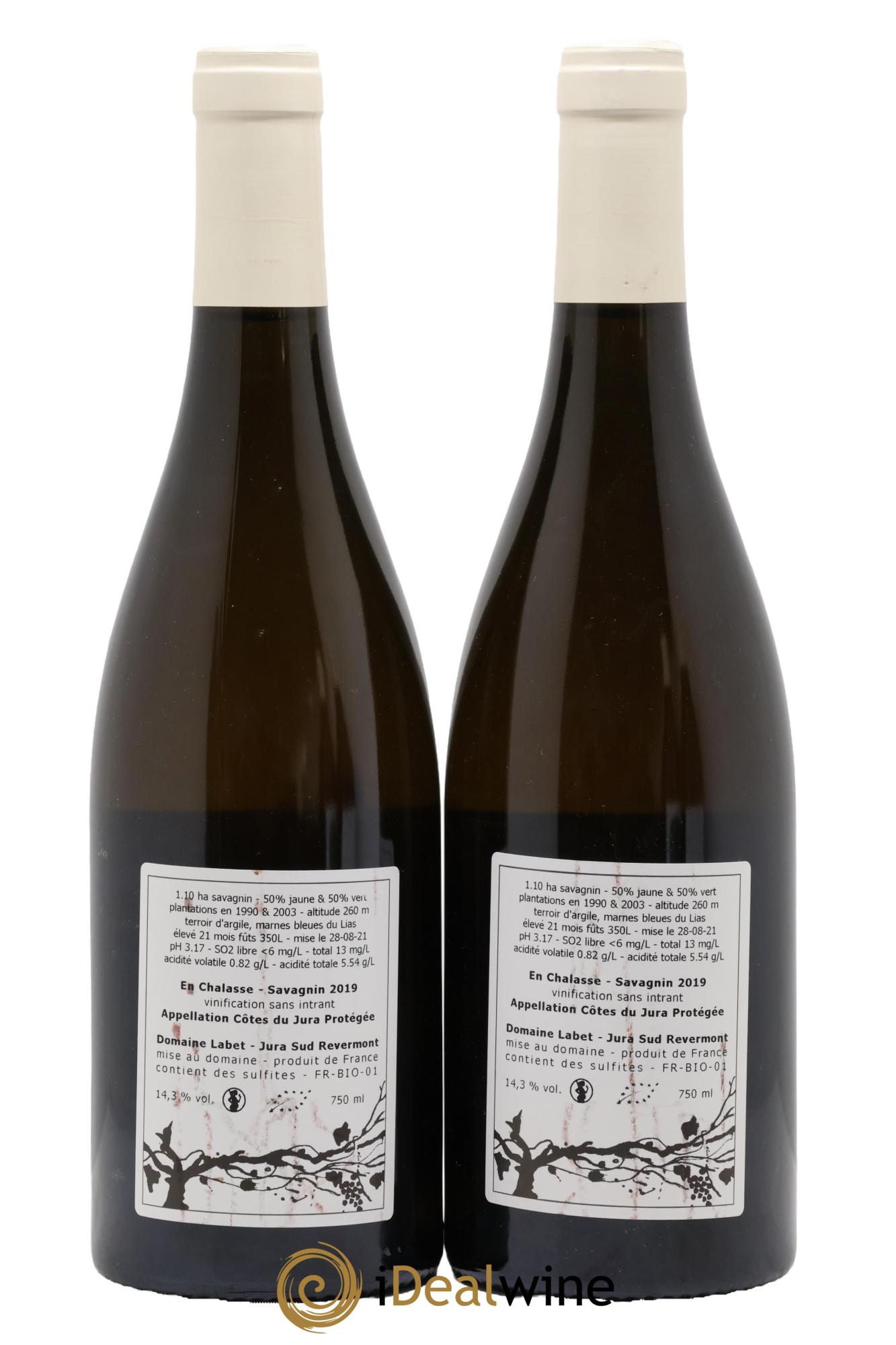 Côtes du Jura Fleur de Savagnin En Chalasse Romain - Julien - Charline Labet 2019 - Lot de 2 bouteilles - 1