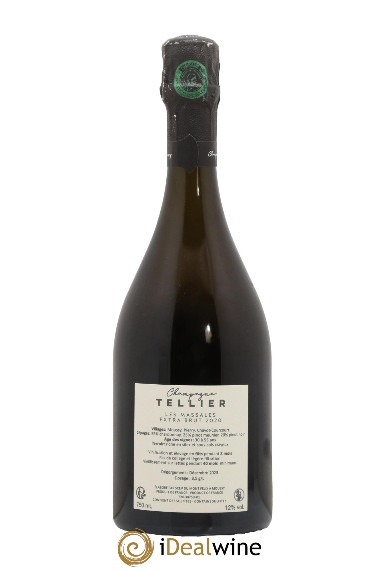 Les Massales Extra-Brut Tellier 2020 - Lot de 1 bouteille - 1