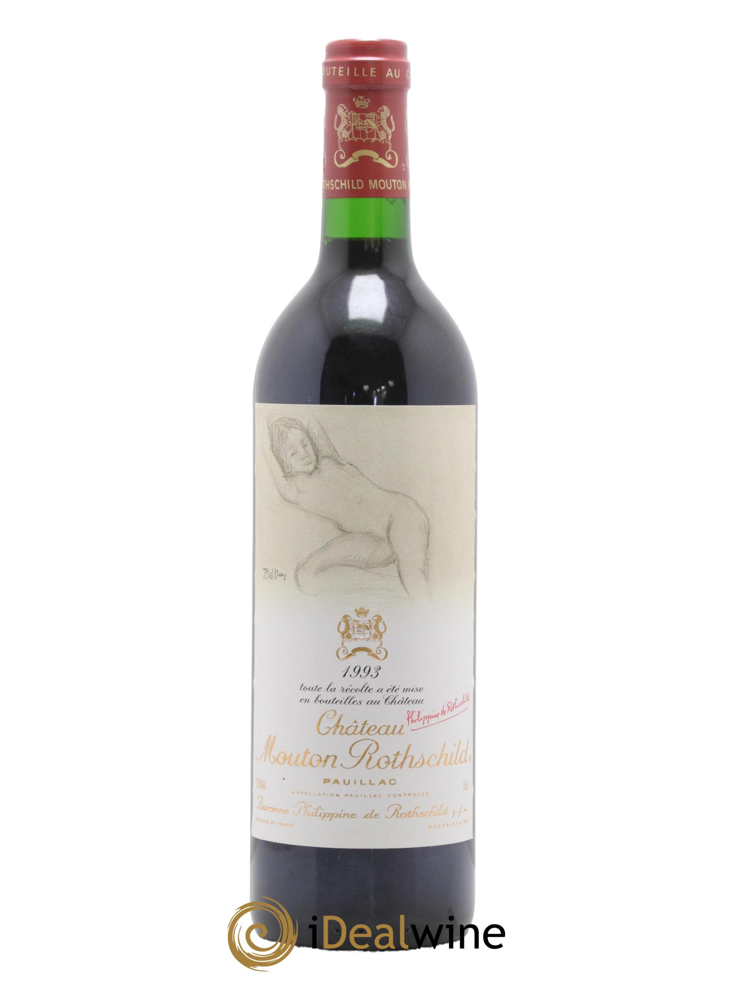 Château Mouton Rothschild 1er Grand Cru Classé 1993 - Lot de 1 bouteille - 0