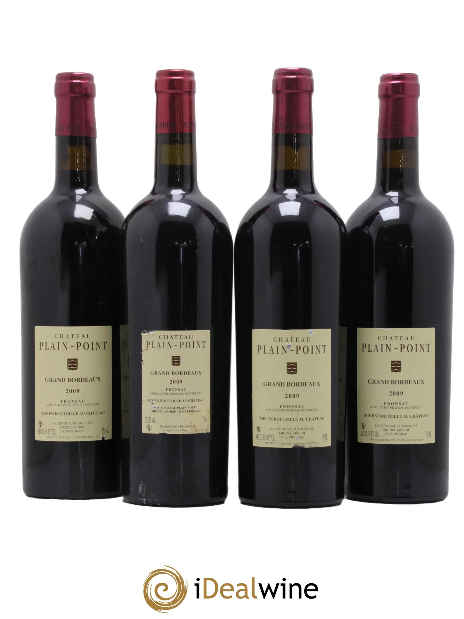 Fronsac Chateau Plain Point 2009 - Lot de 4 bouteilles - 1