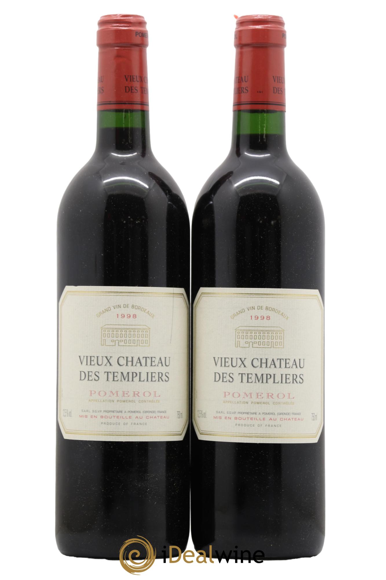 Pomerol Vieux Chateau des Templiers 1998 - Lot de 2 bouteilles - 0