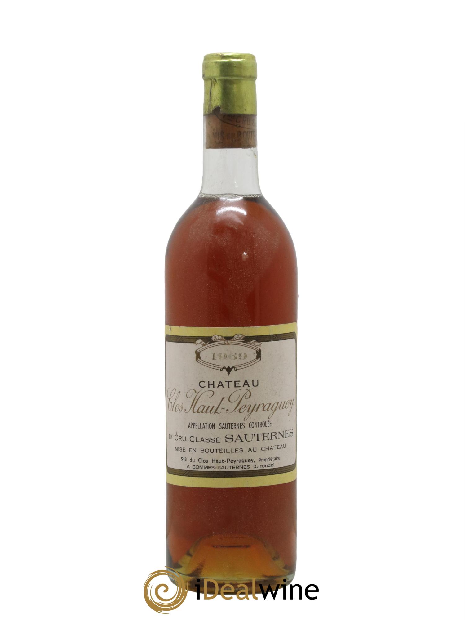 Clos Haut-Peyraguey 1er Grand Cru Classé 1969 - Lot of 1 bottle - 0