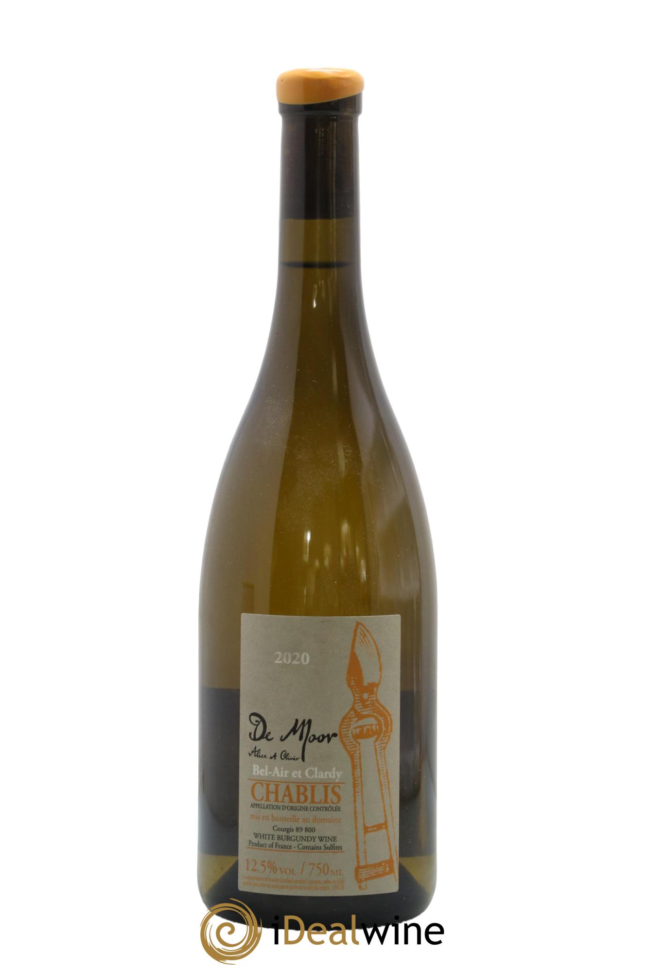 Chablis Bel Air et Clardy Alice et Olivier De Moor 2020 - Lot de 1 bouteille - 0