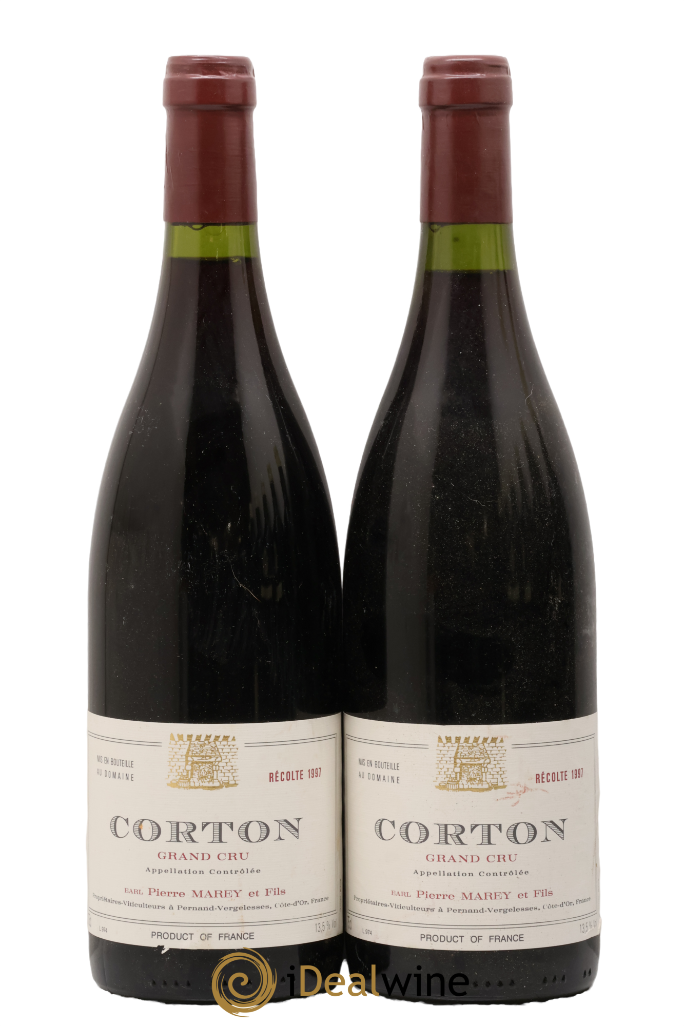 Corton Grand Cru Earl Pierre Marey Et Fils 1997 - Lot of 2 bottles - 0