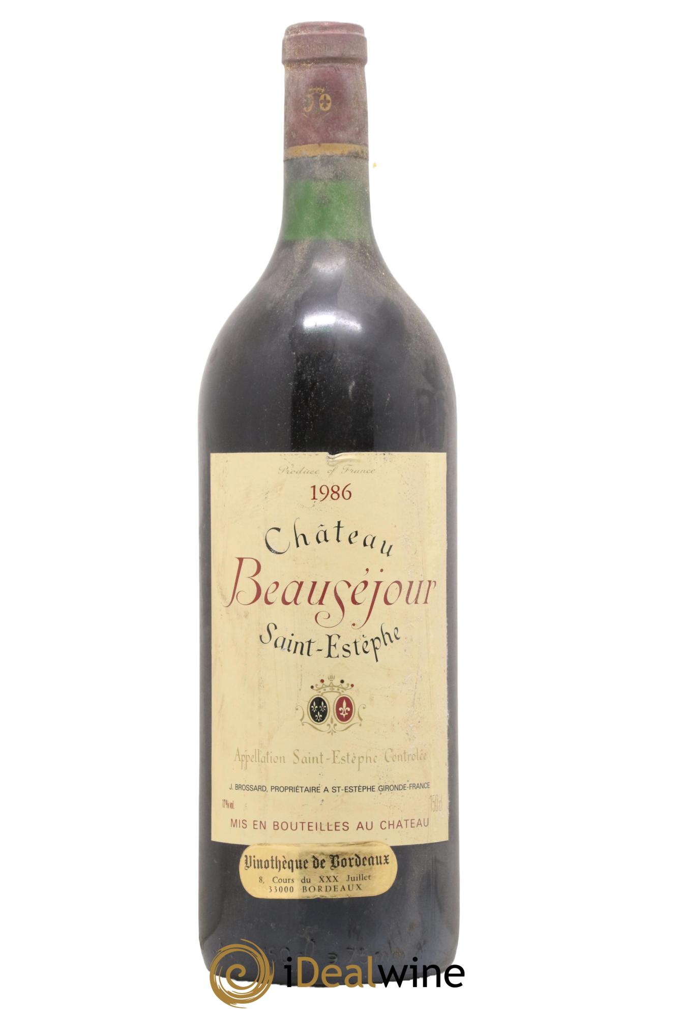 Saint-Estèphe Château Beauséjour 1986 - Lot de 1 magnum - 0